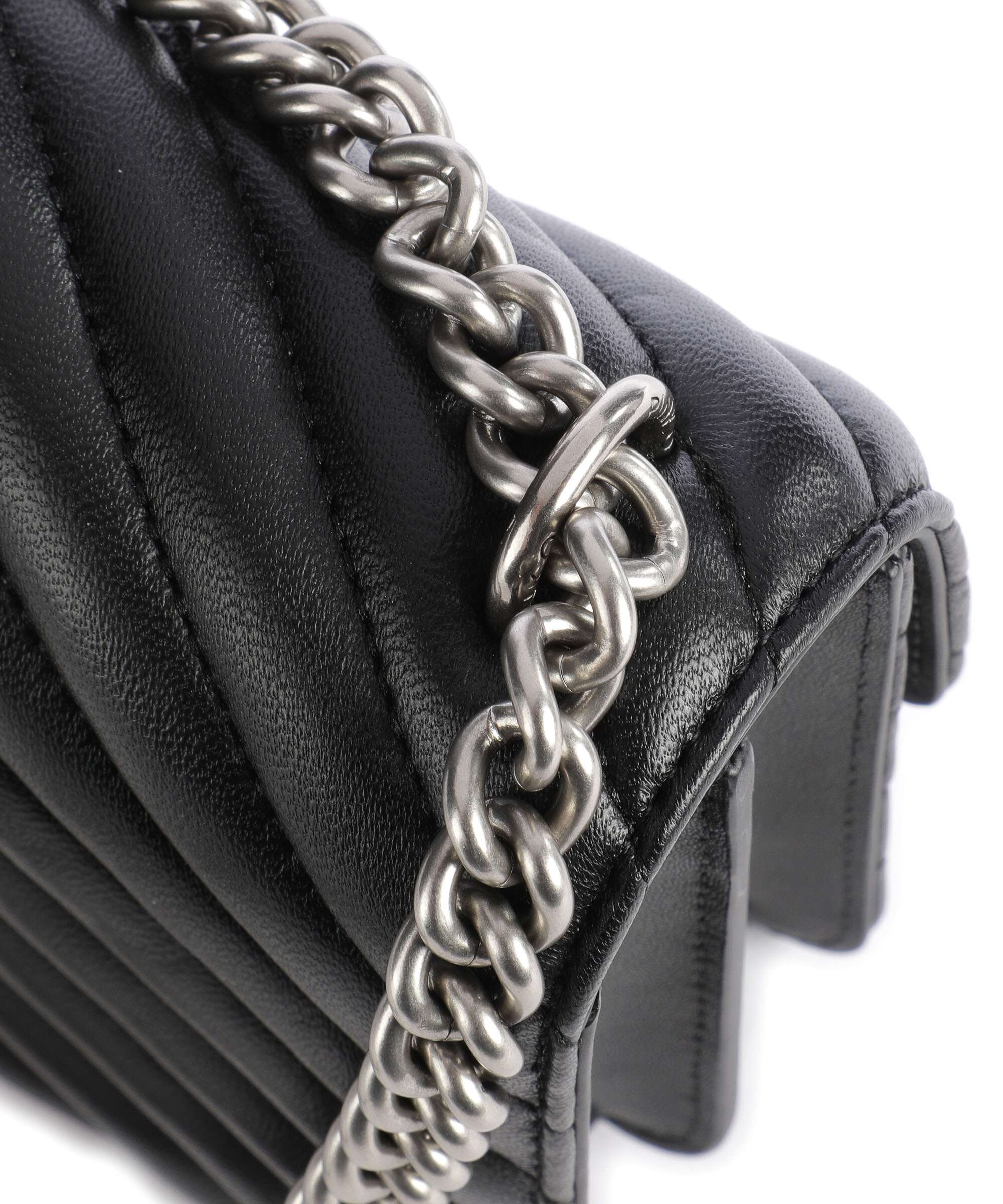 Pinko Love One Mini Sac porté épaule nero/old silver - Image 5