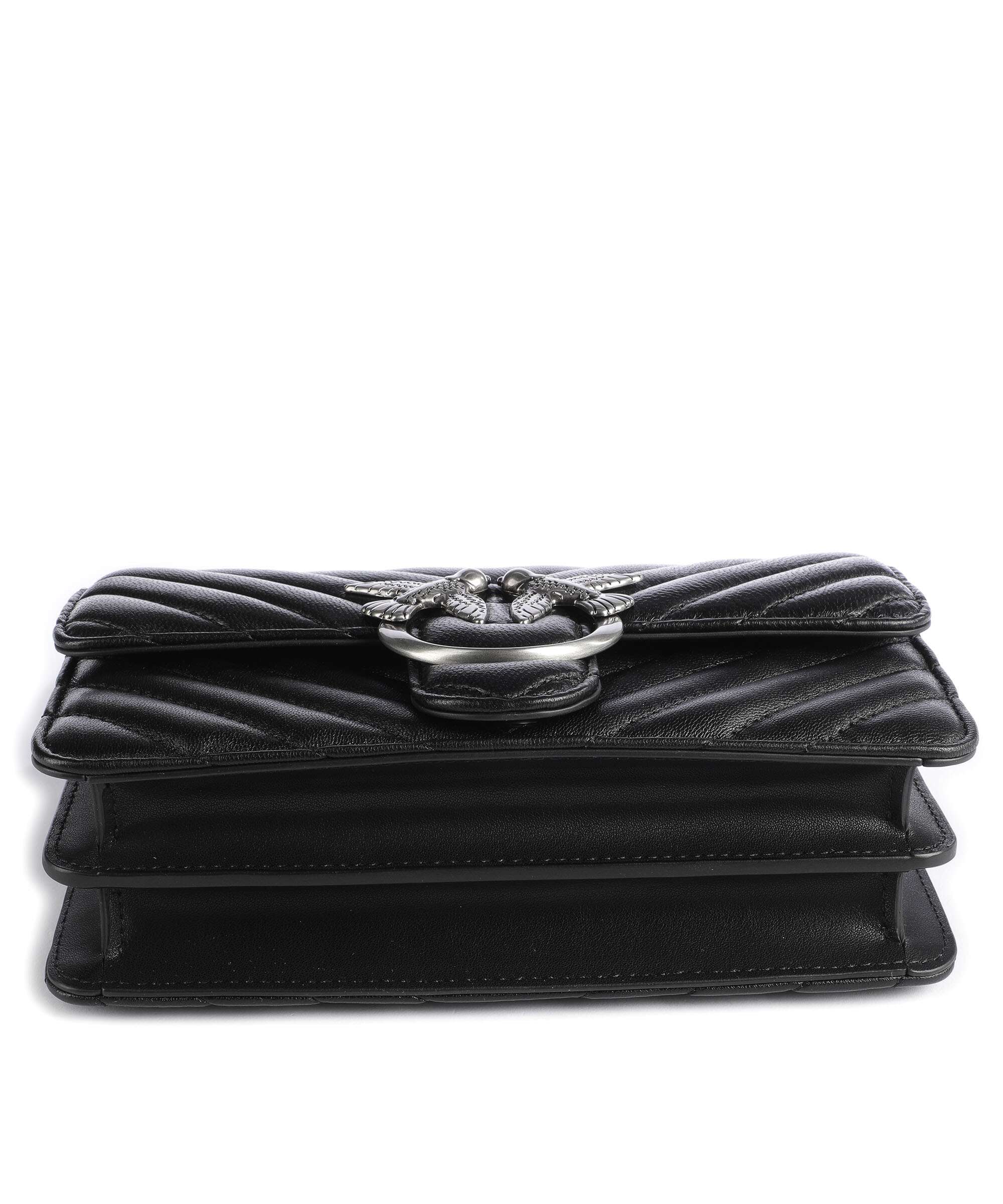 Pinko Love One Mini Sac porté épaule nero/old silver - Image 6