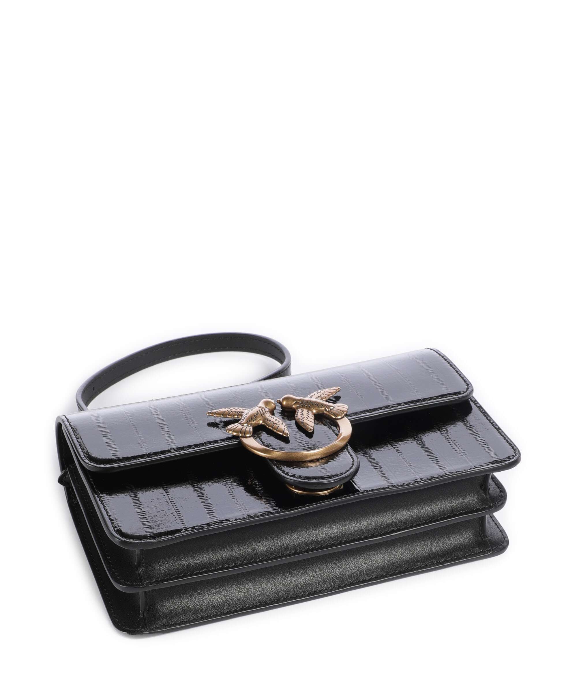 Pinko Love One Mini Sac porté épaule nero/antique gold - Image 6