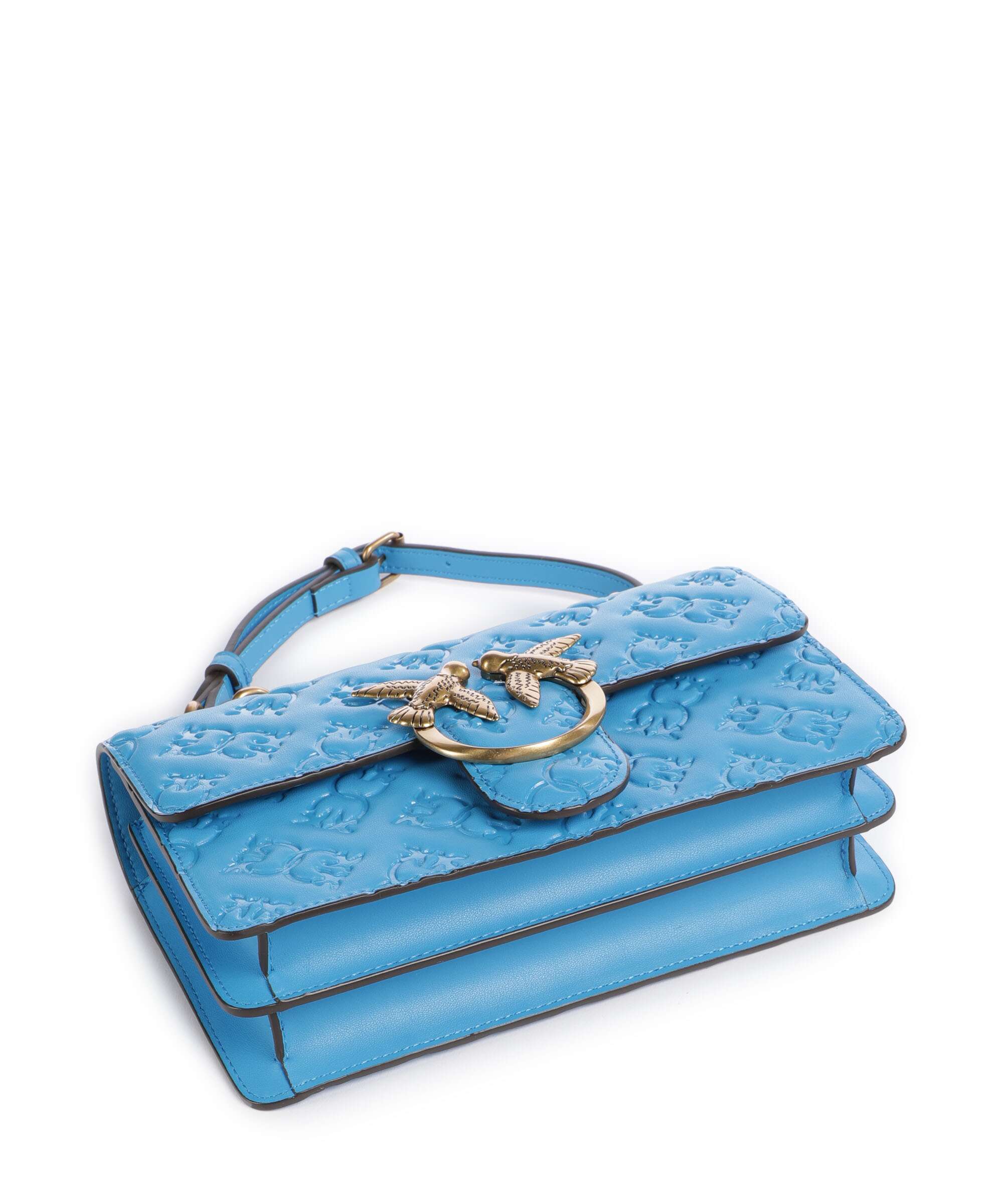 Pinko Love One Mini Sac porté épaule azzurro dresda/antique gold - Image 6