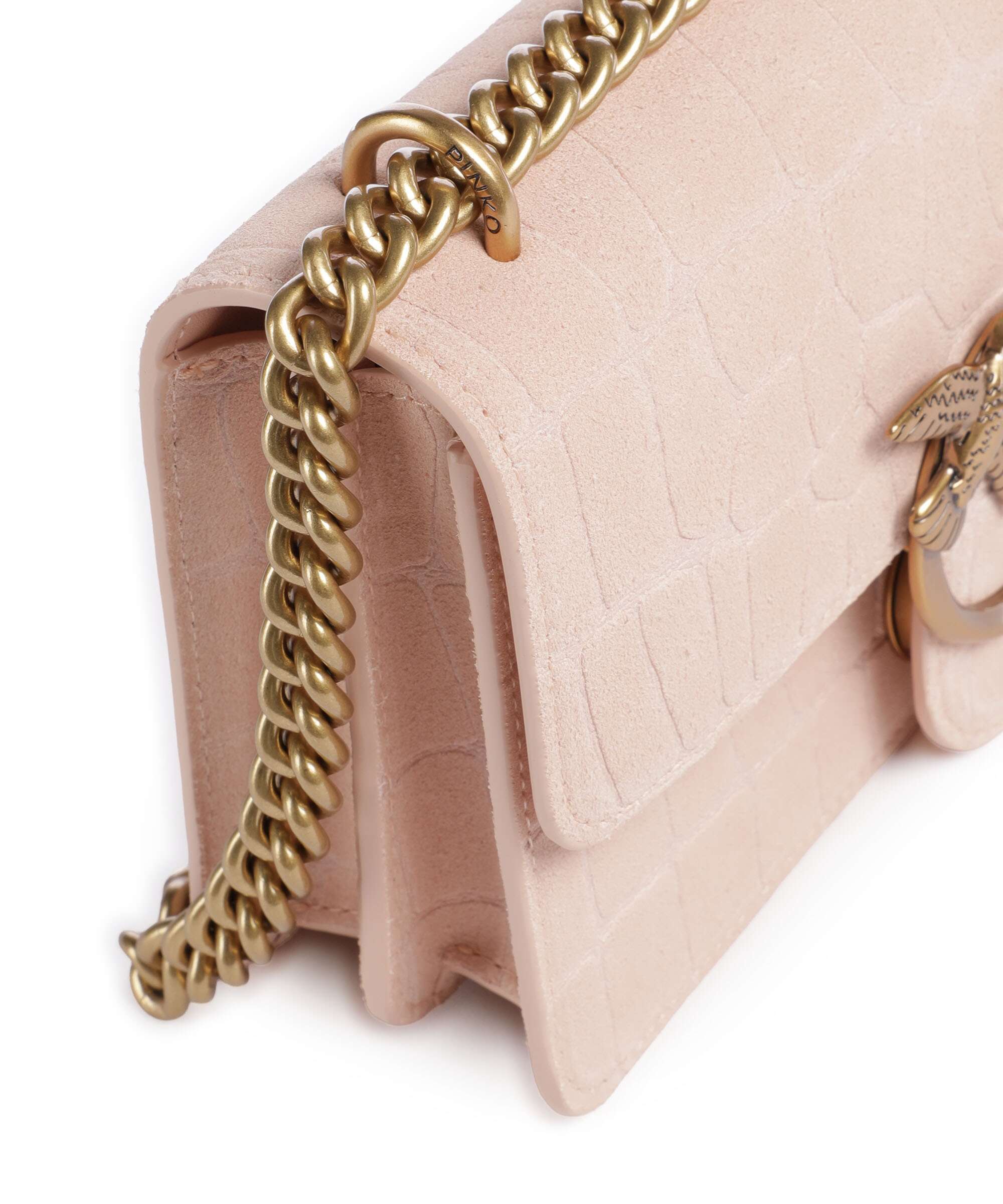 Pinko Love One Mini Sac porté épaule light pink/antique gold - Image 5