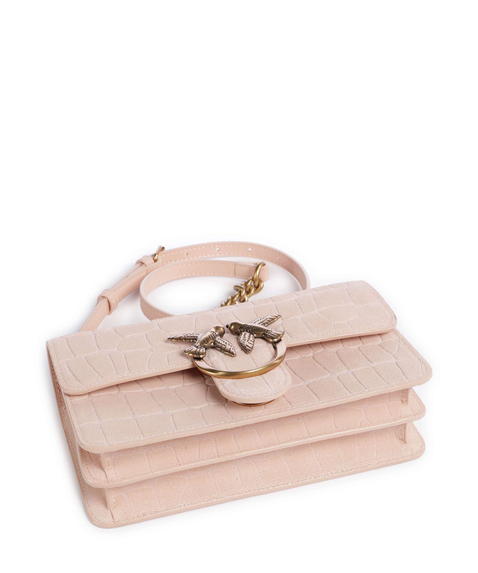 Pinko Love One Mini Sac porté épaule light pink/antique gold - Image 6