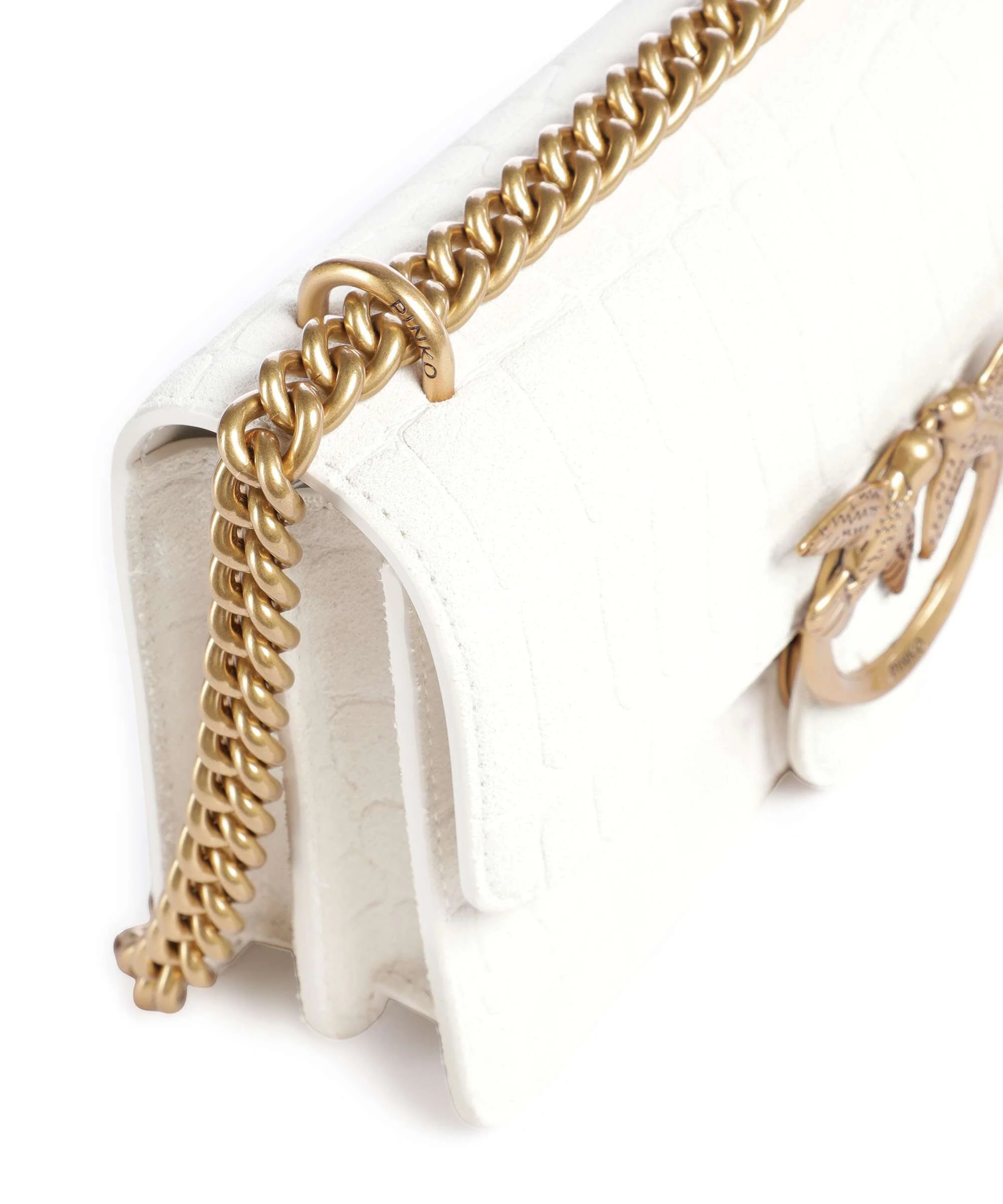 Pinko Love One Mini Sac porté épaule bianco nembo/antique gold - Image 5