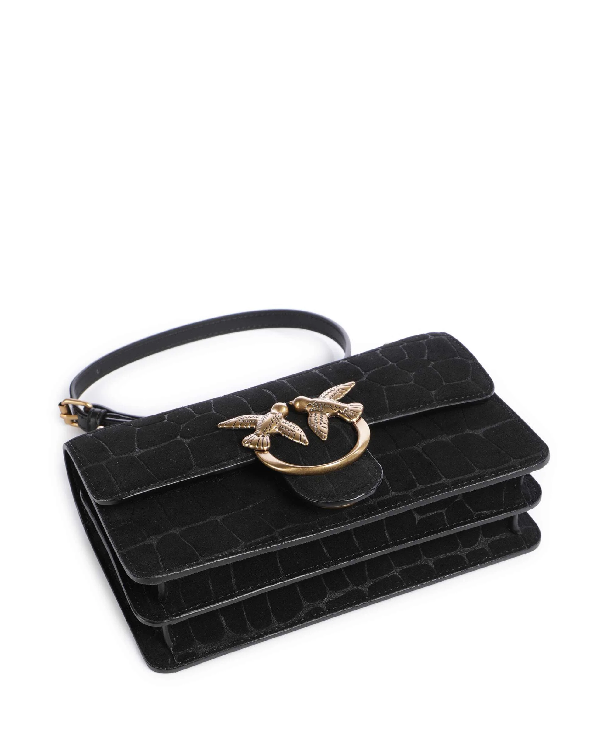 Pinko Love One Mini Sac porté épaule nero/antique gold - Image 6