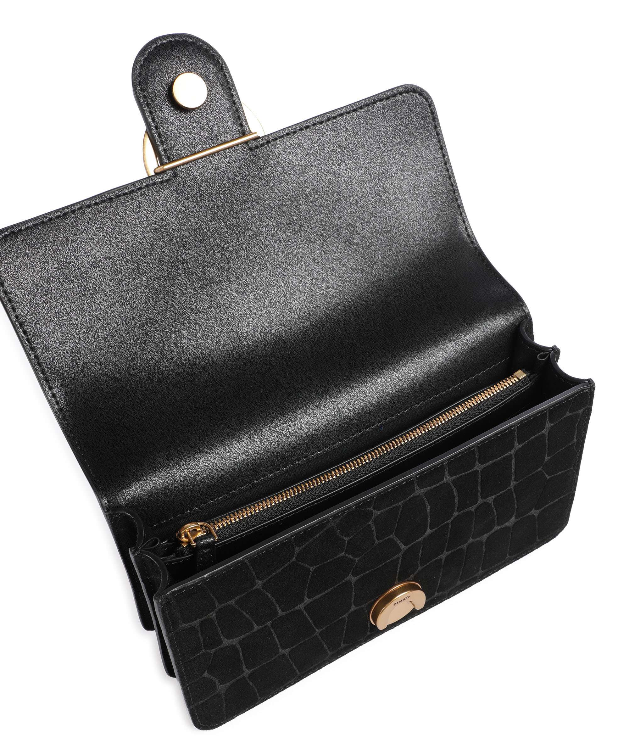 Pinko Love One Mini Sac porté épaule nero/antique gold - Image 7