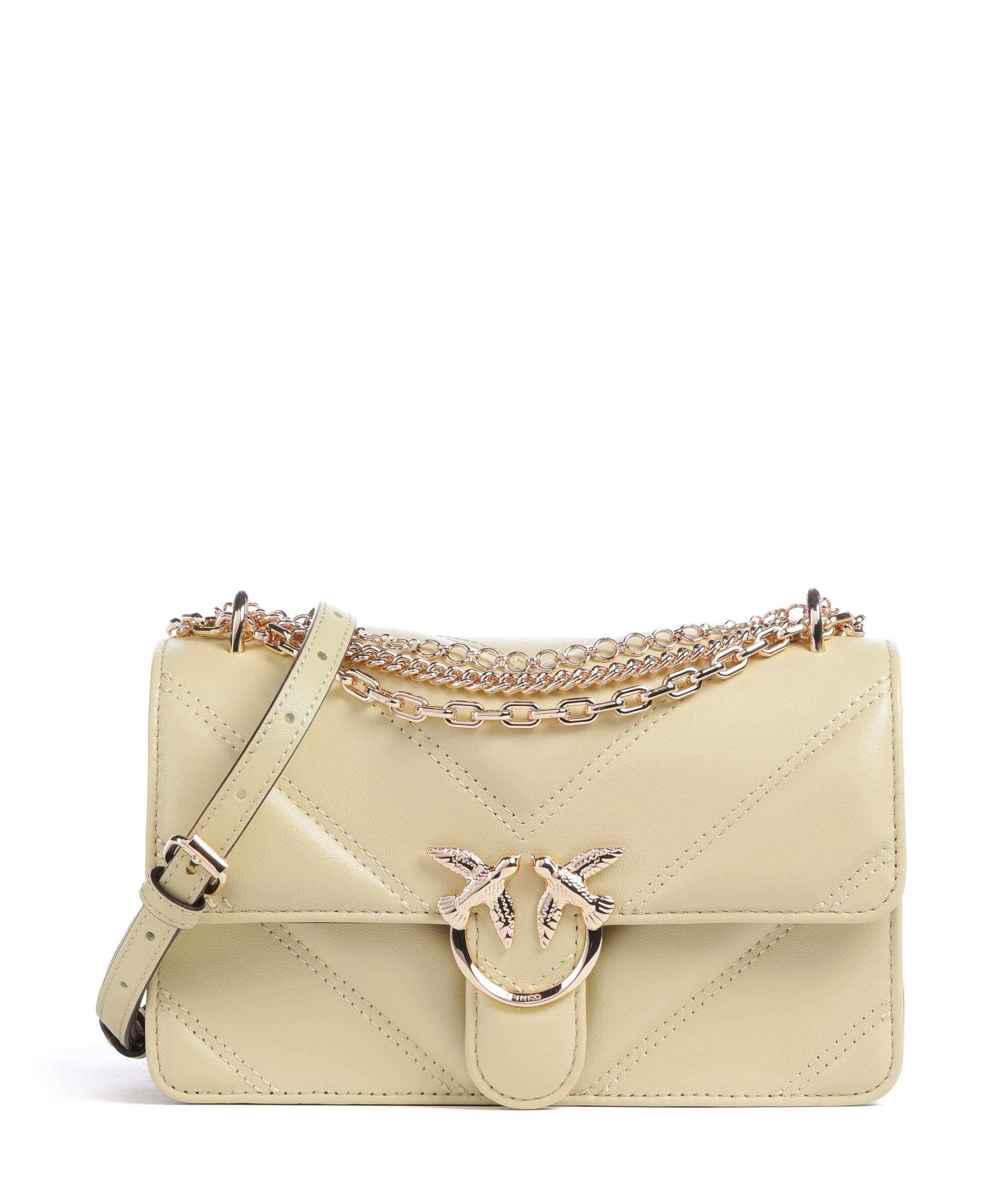 Pinko Love One Mini Sac porté épaule giallo pastinaca/gold mordore