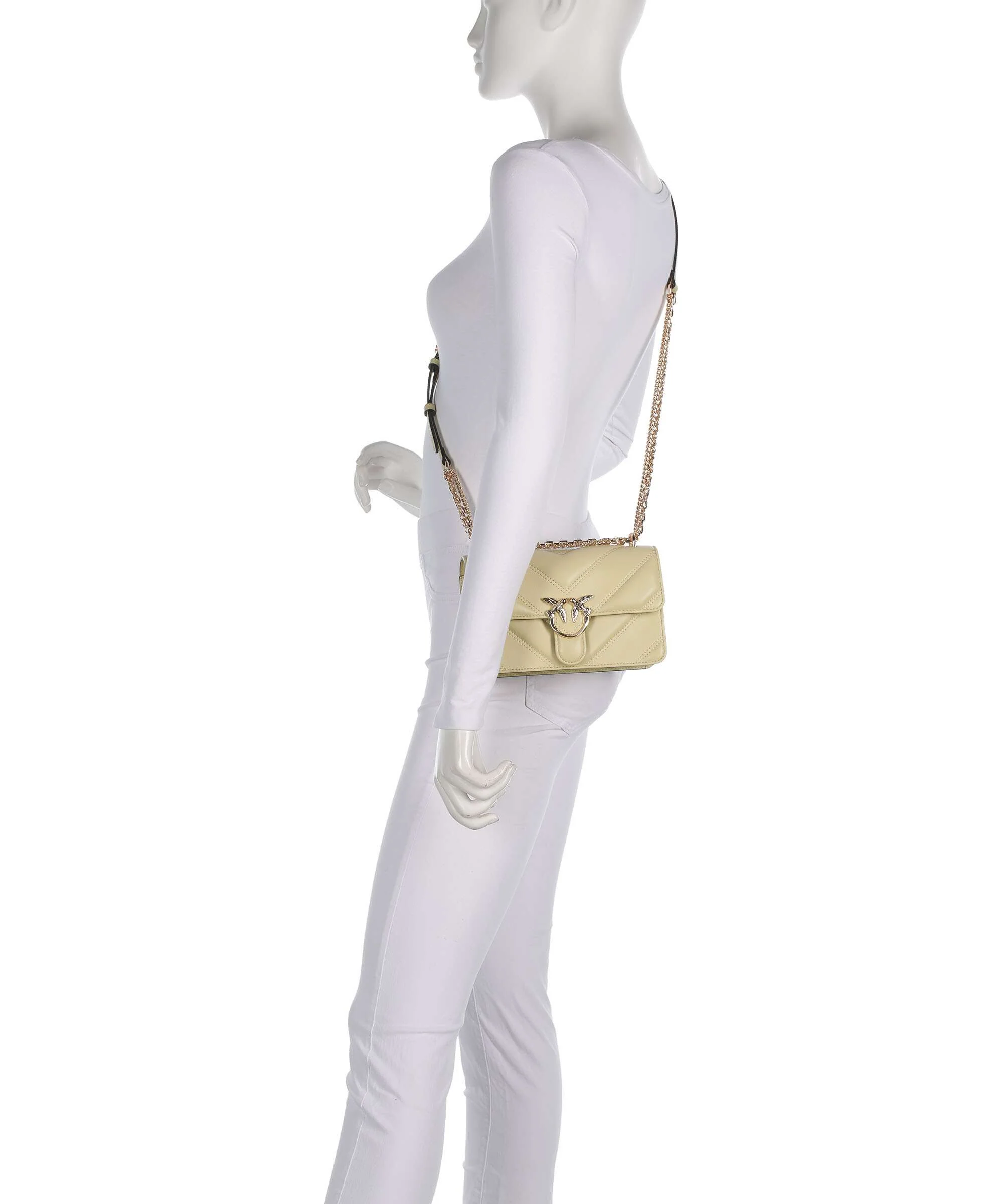 Pinko Love One Mini Sac porté épaule giallo pastinaca/gold mordore - Image 3