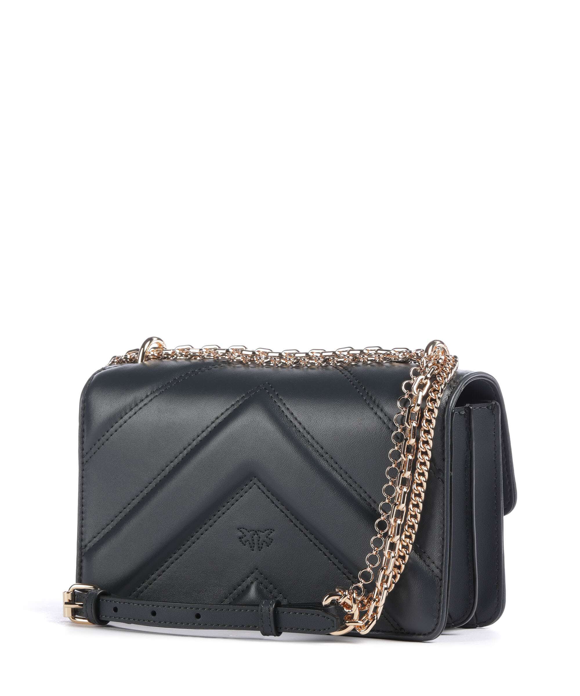 Pinko Love One Mini Sac porté épaule grigio asfalto/oro mordore - Image 2