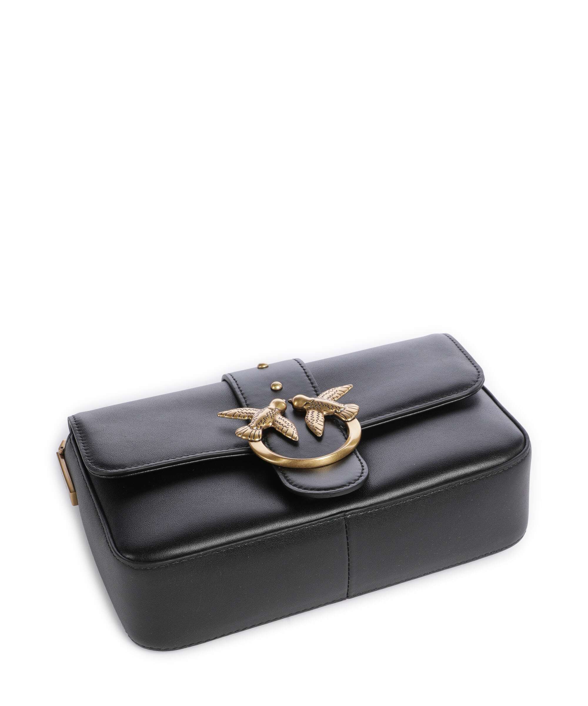 Pinko Love One Mini Slouchy Charms Sac bandoulière nero/antique gold - Image 5