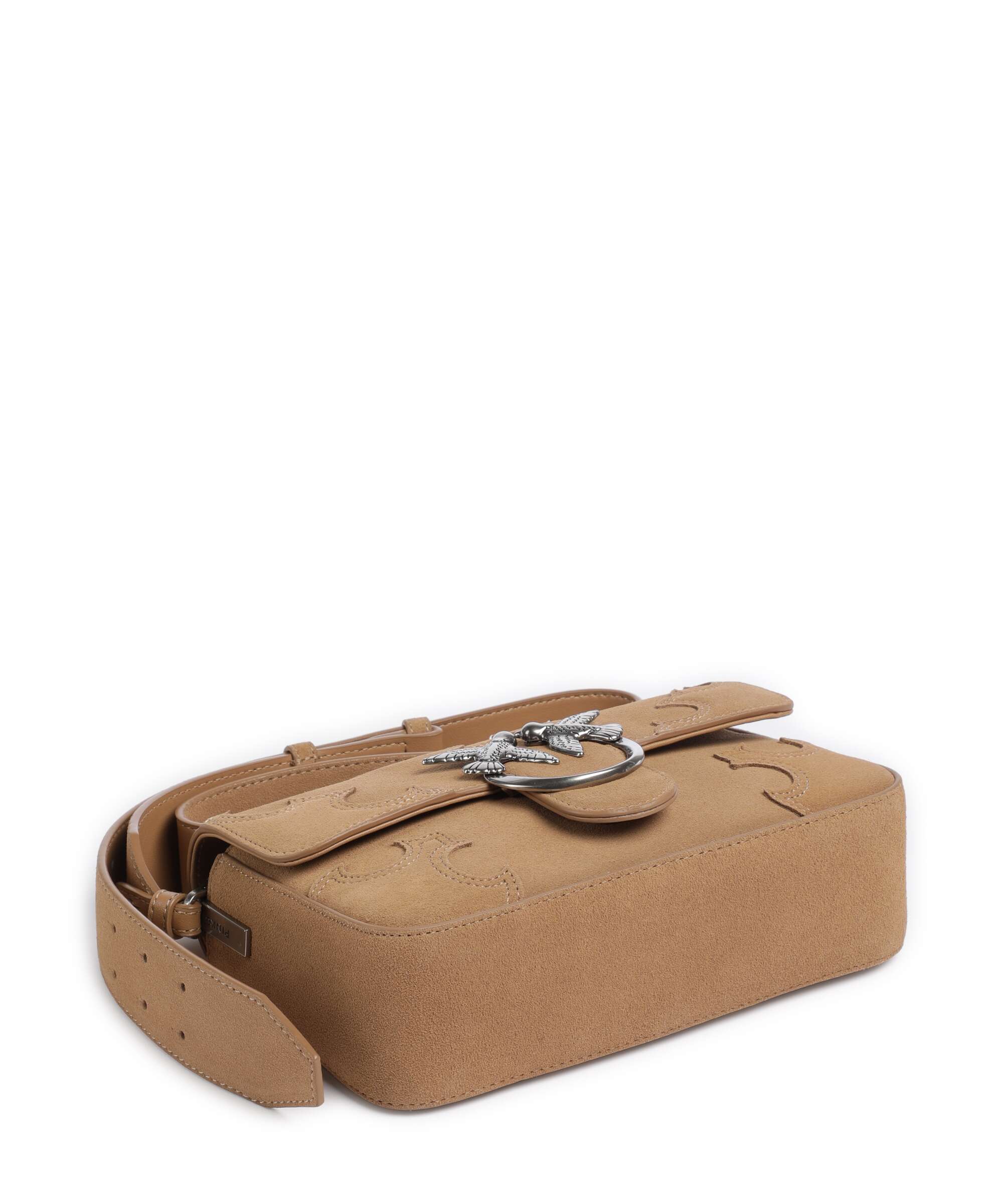 Pinko Love One Mini Slouchy Sac bandoulière beige/scoiattolo/old silver - Image 5