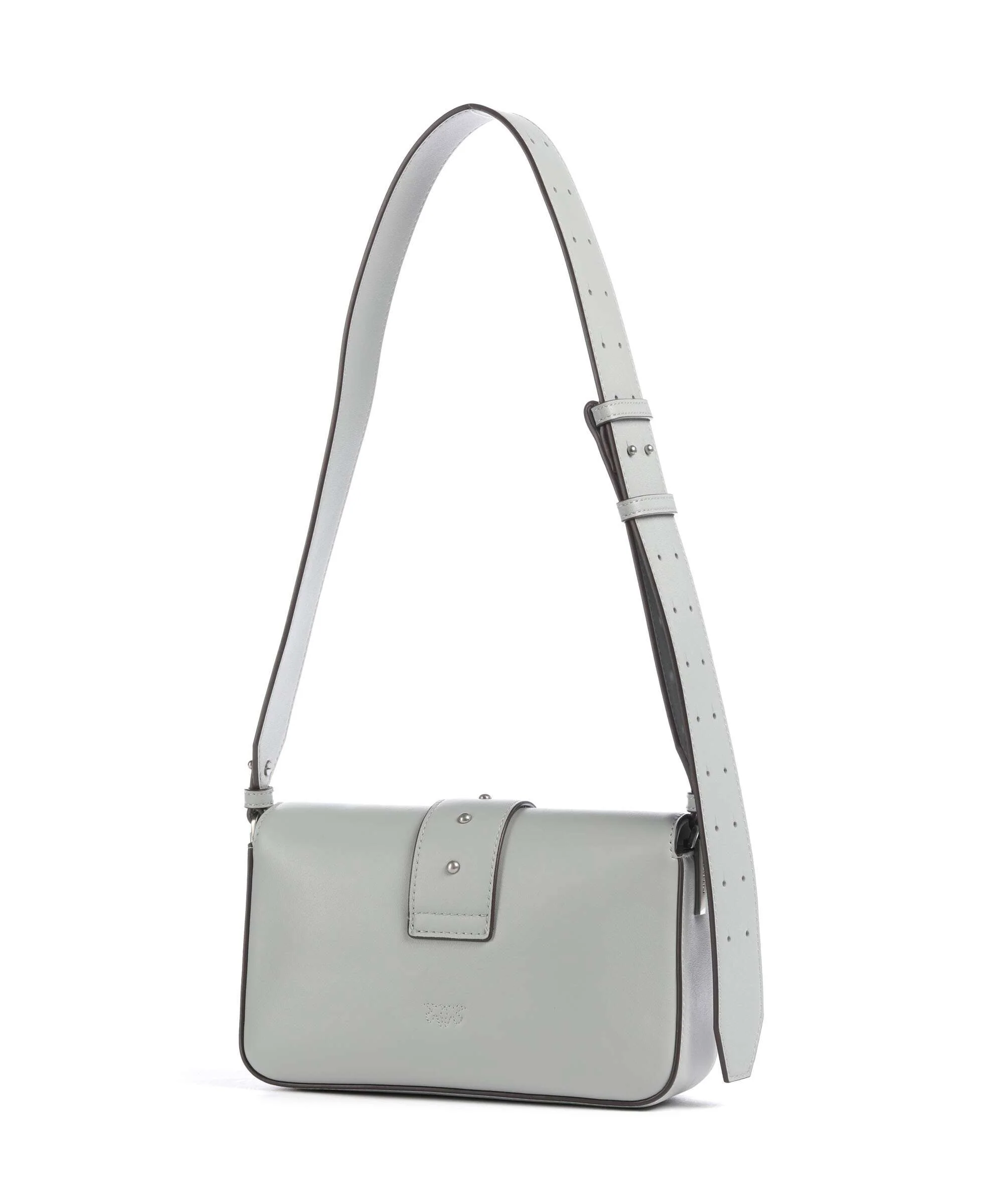Pinko Love One Mini Slouchy Sac porté épaule grigio perla/old silver - Image 2