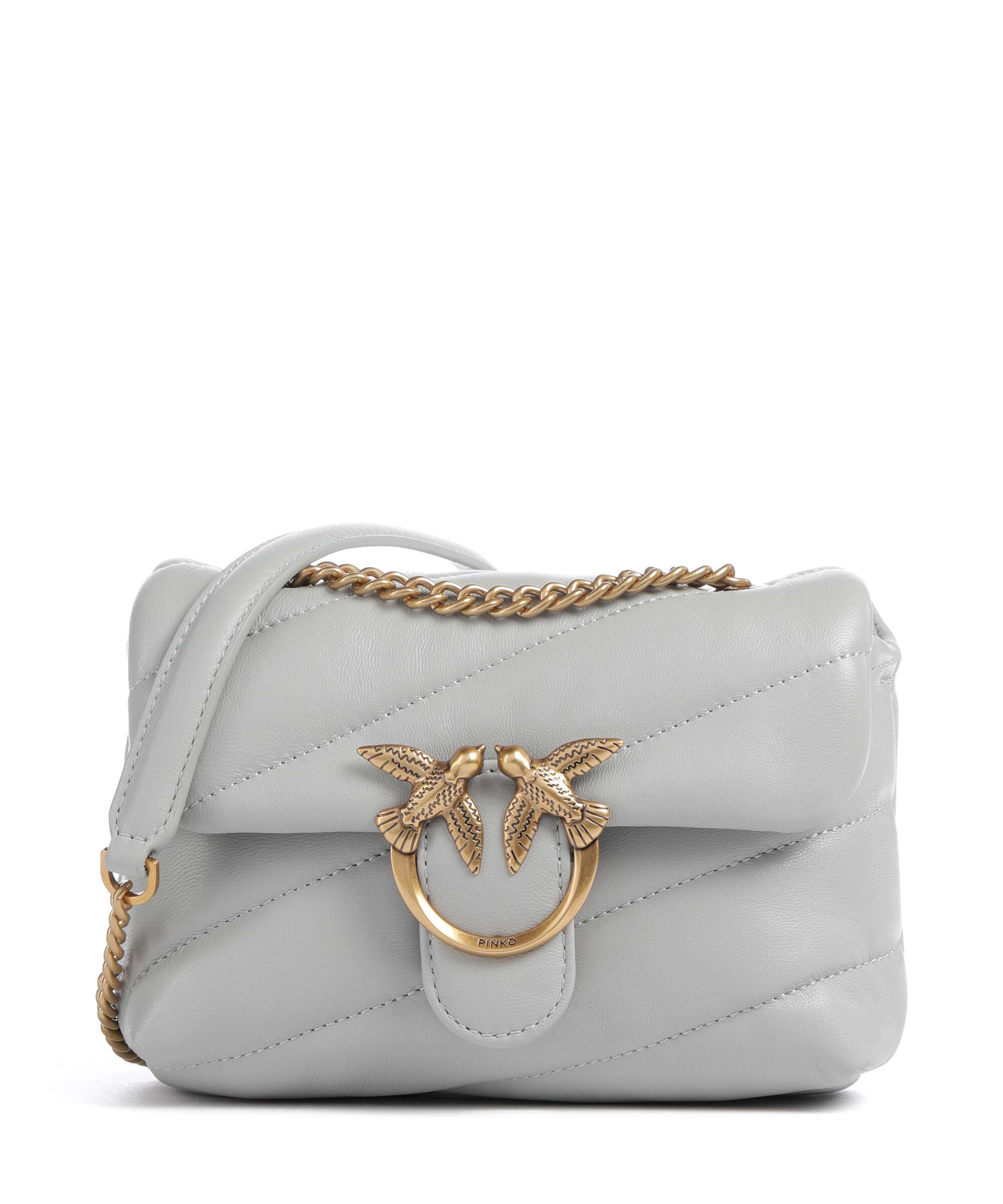 Pinko Love Puff Baby Sac porté épaule grigio perla/antique gold