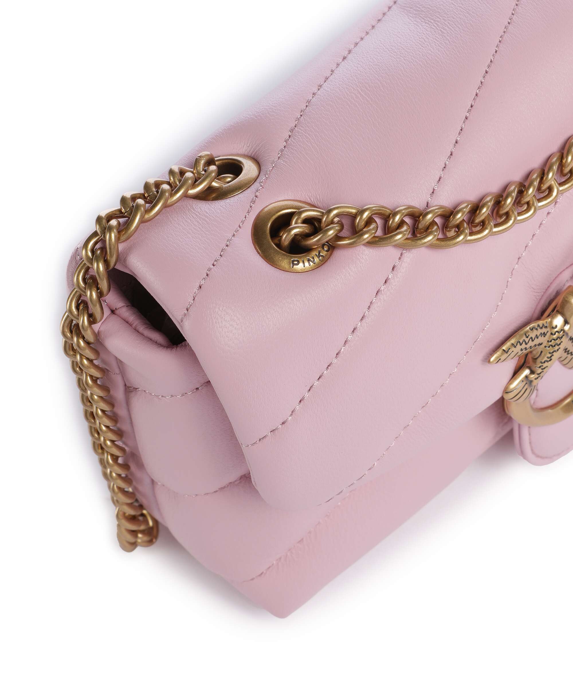 Pinko Love Puff Baby Sac porté épaule rosa chiaro/antique gold - Image 5