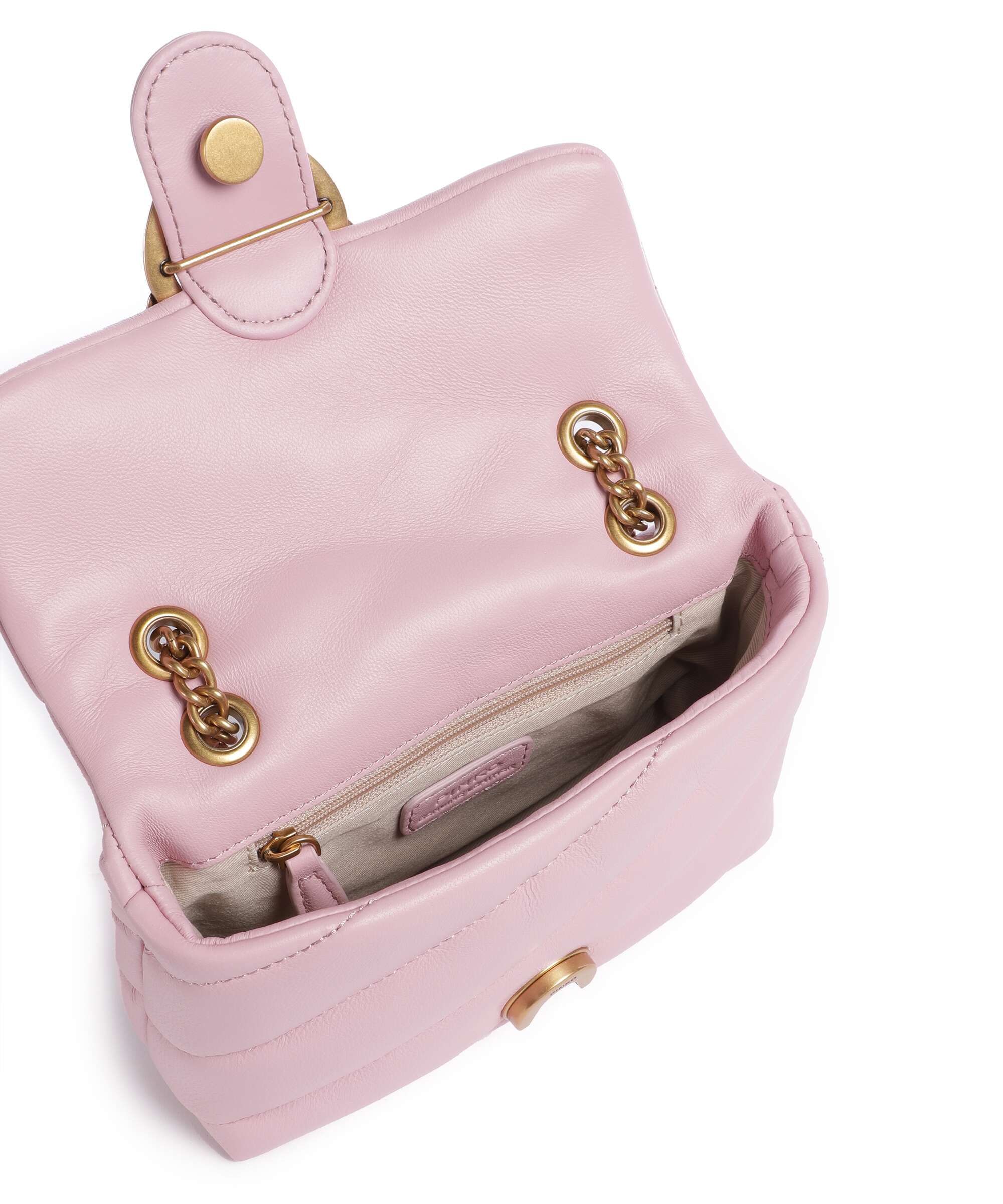 Pinko Love Puff Baby Sac porté épaule rosa chiaro/antique gold - Image 7