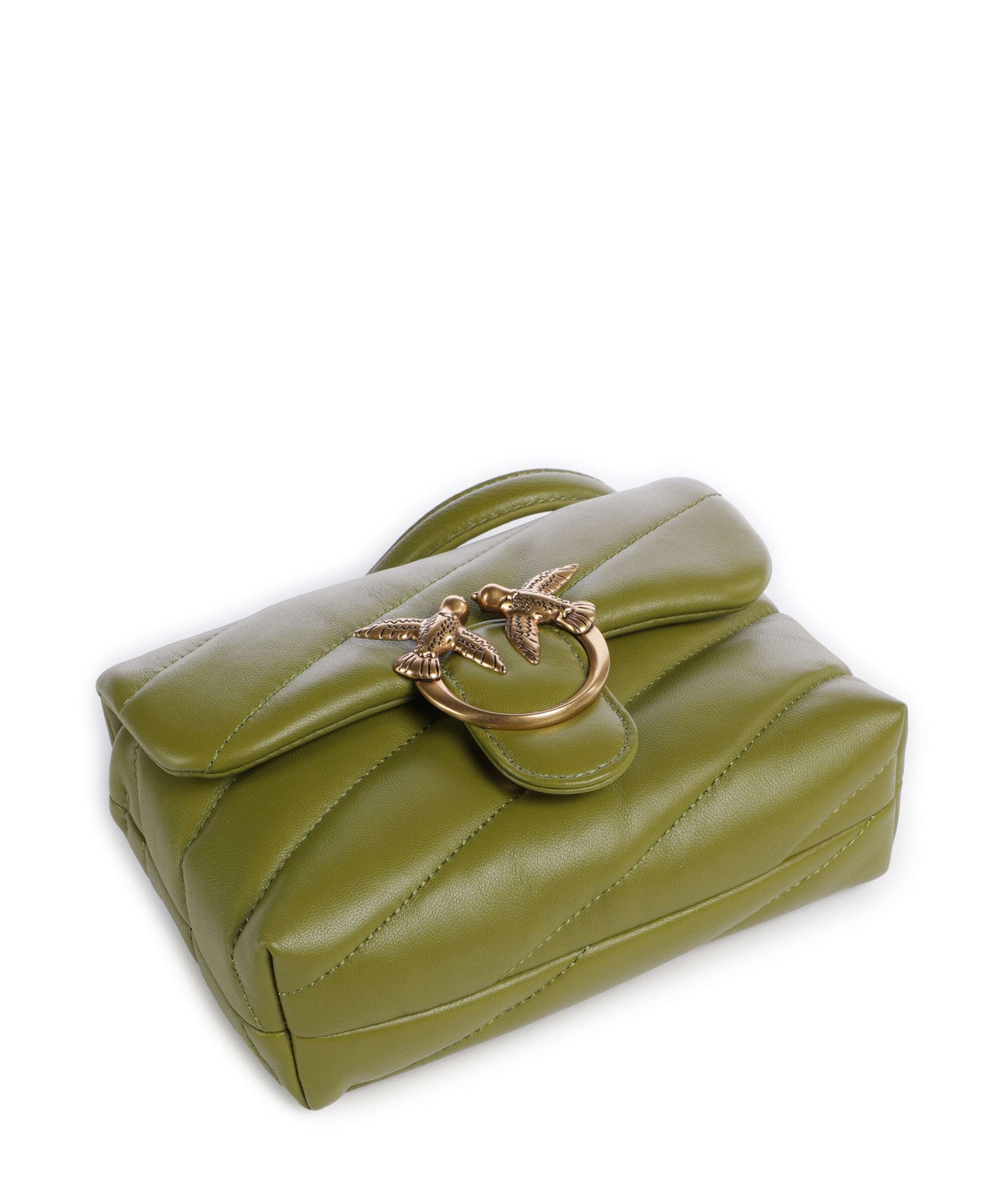 Pinko Love Puff Baby Sac porté épaule verde erba/antique gold - Image 6