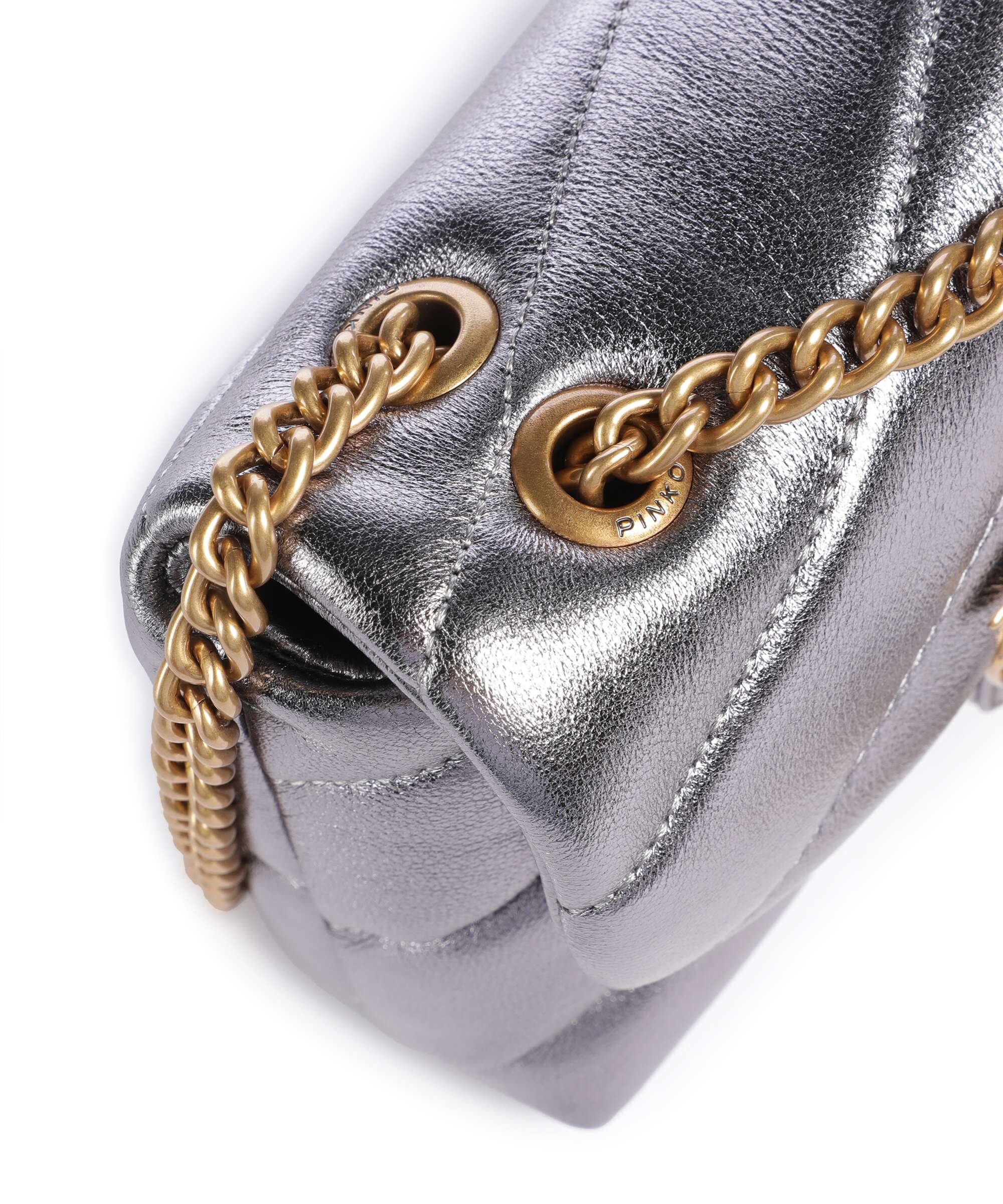 Pinko Love Puff Baby Sac porté épaule antracite/antique gold - Image 5
