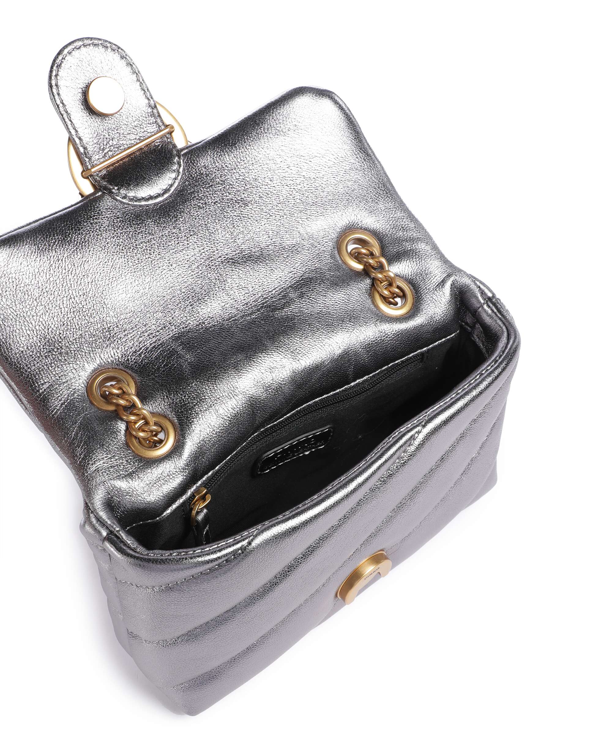Pinko Love Puff Baby Sac porté épaule antracite/antique gold - Image 7