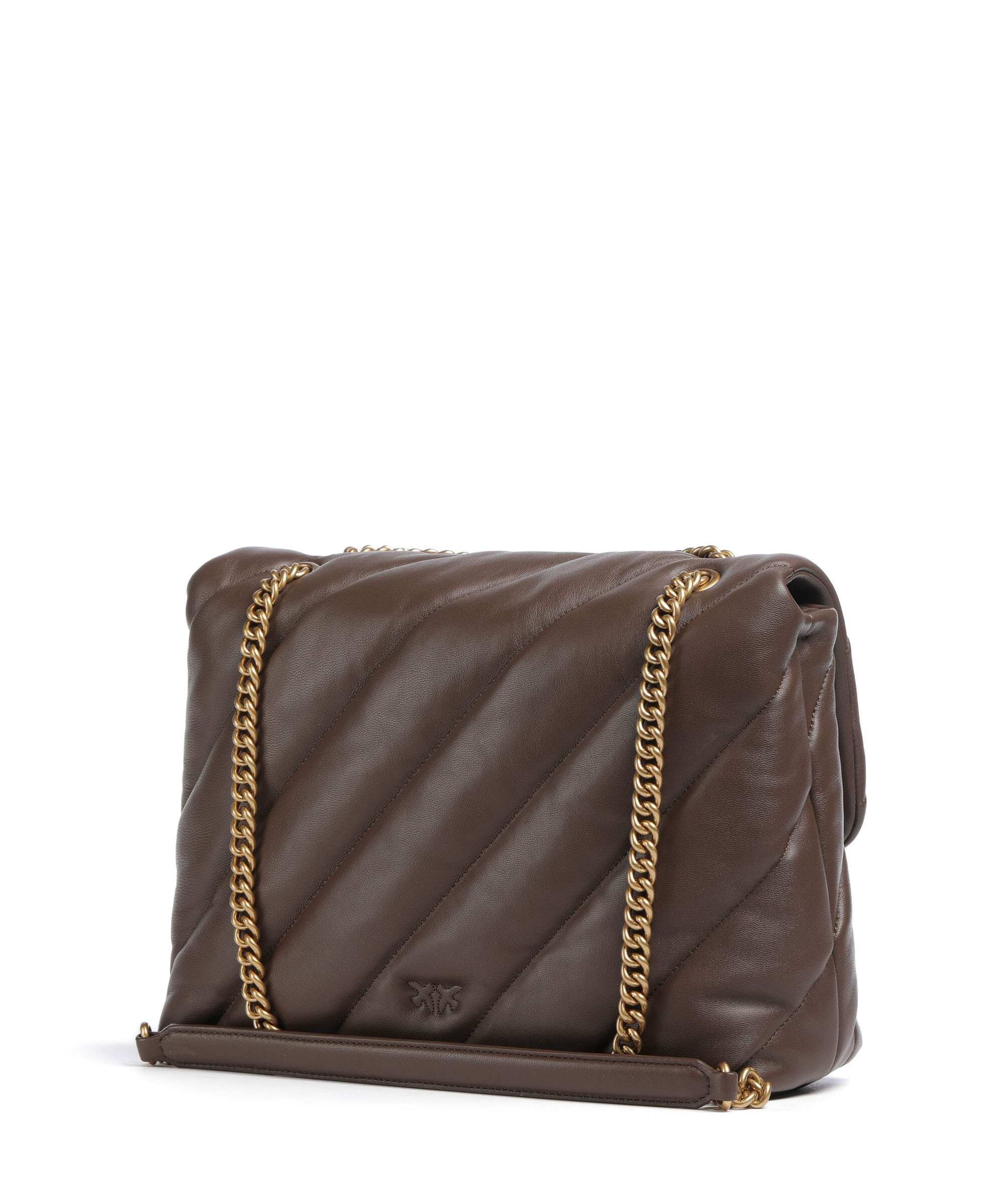 Pinko Love Puff Big Sac porté épaule marrone castano/antique gold - Image 2