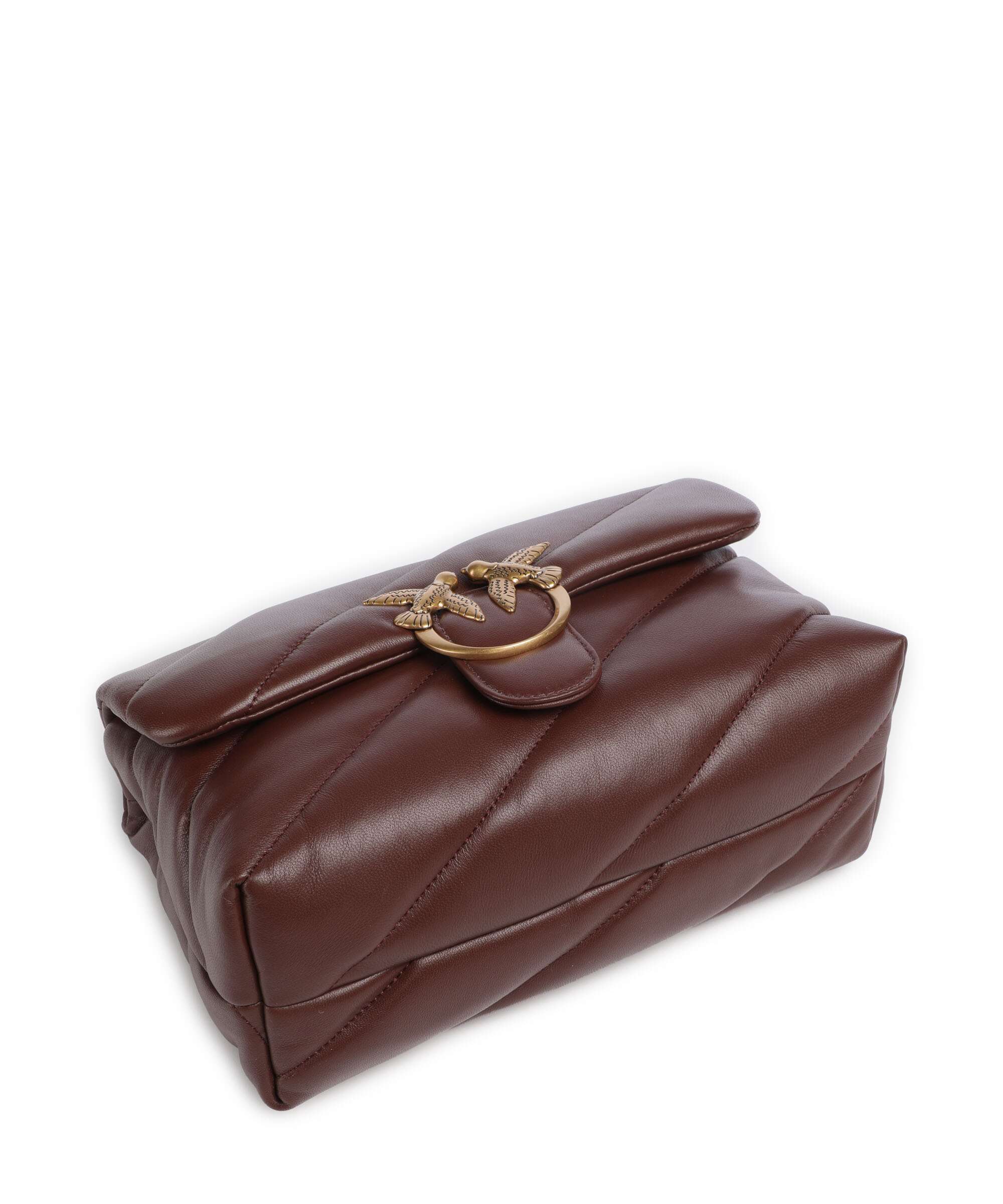 Pinko Love Puff Classic Sac porté épaule rosso vino/antique gold - Image 6
