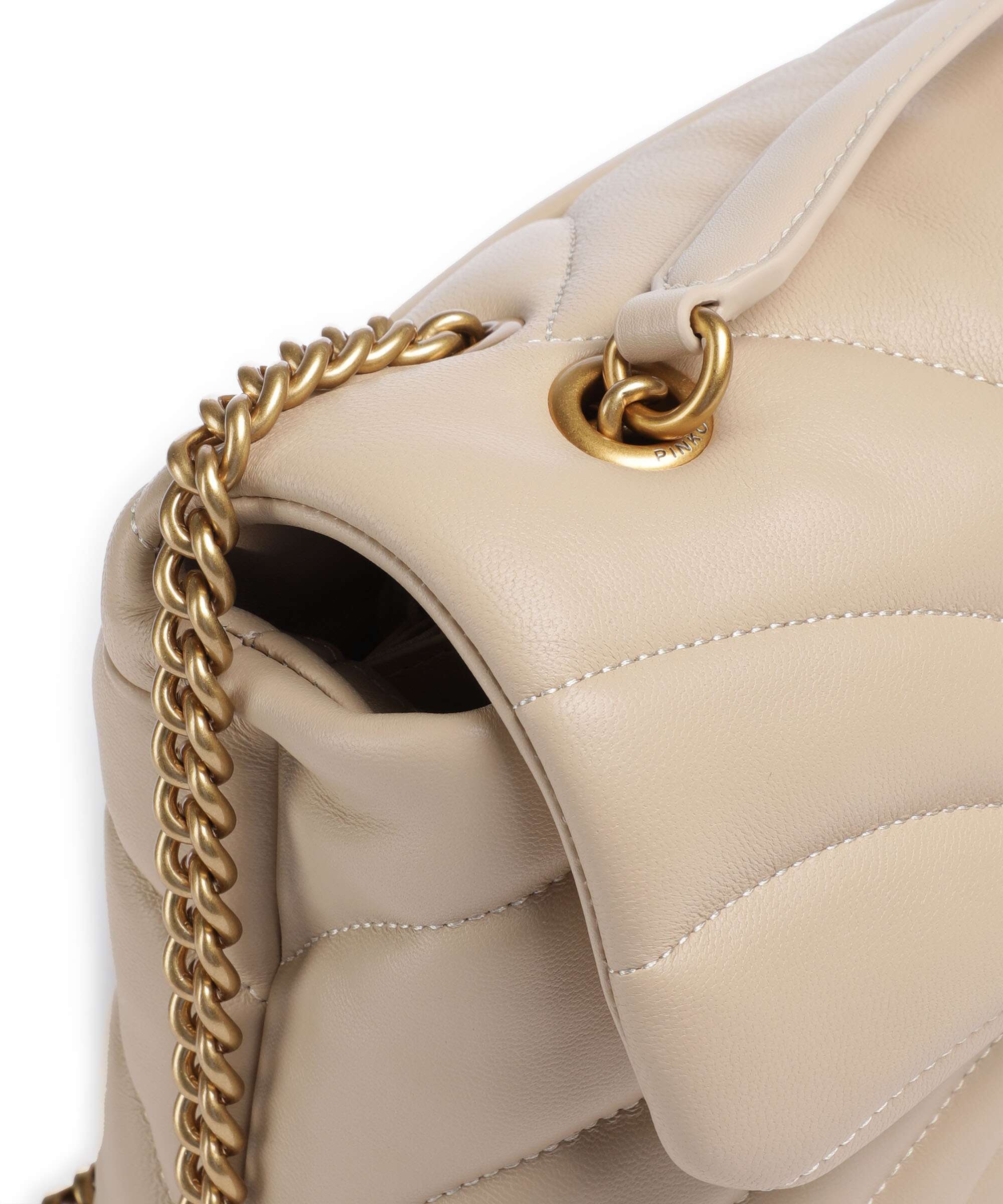 Pinko Love Puff Classic Sac porté épaule beige/grigio fumo/antique gold - Image 5