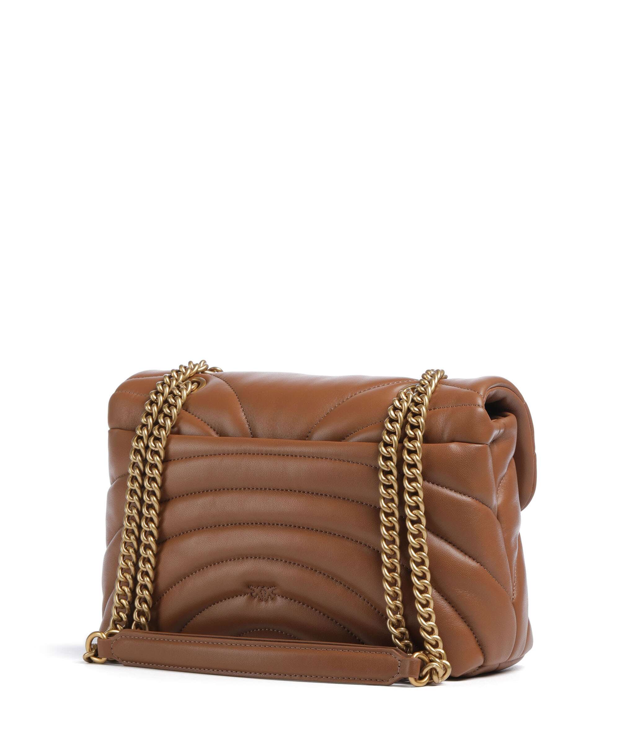 Pinko Love Puff Classic Sac porté épaule marrone/leone/antique gold - Image 2