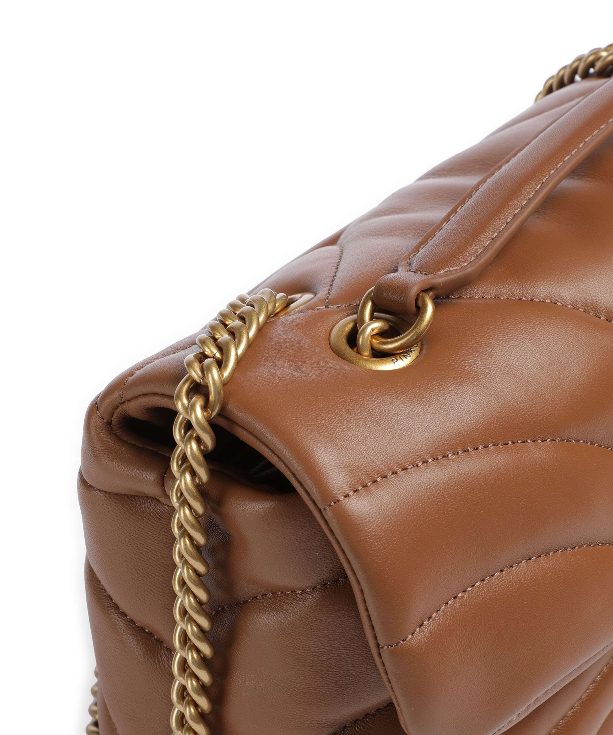 Pinko Love Puff Classic Sac porté épaule marrone/leone/antique gold - Image 5