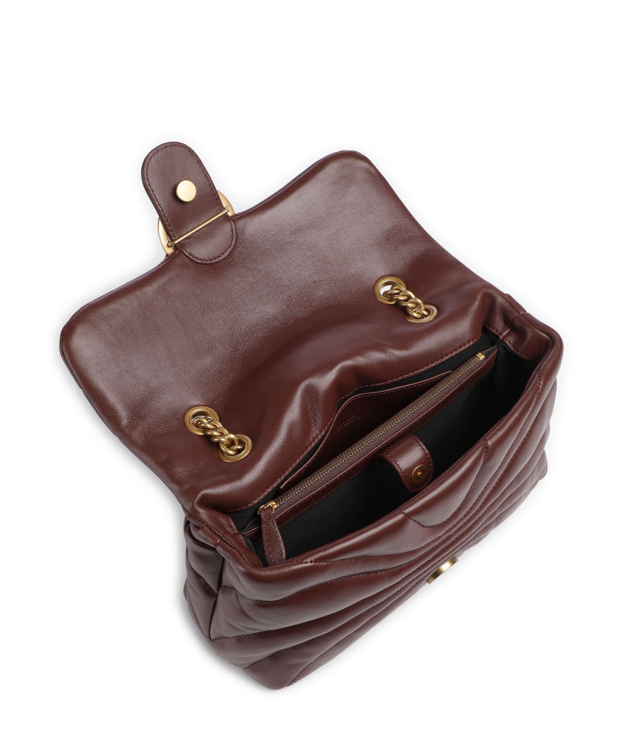 Pinko Love Puff Classic Sac porté épaule burgundy wine/antique gold - Image 7