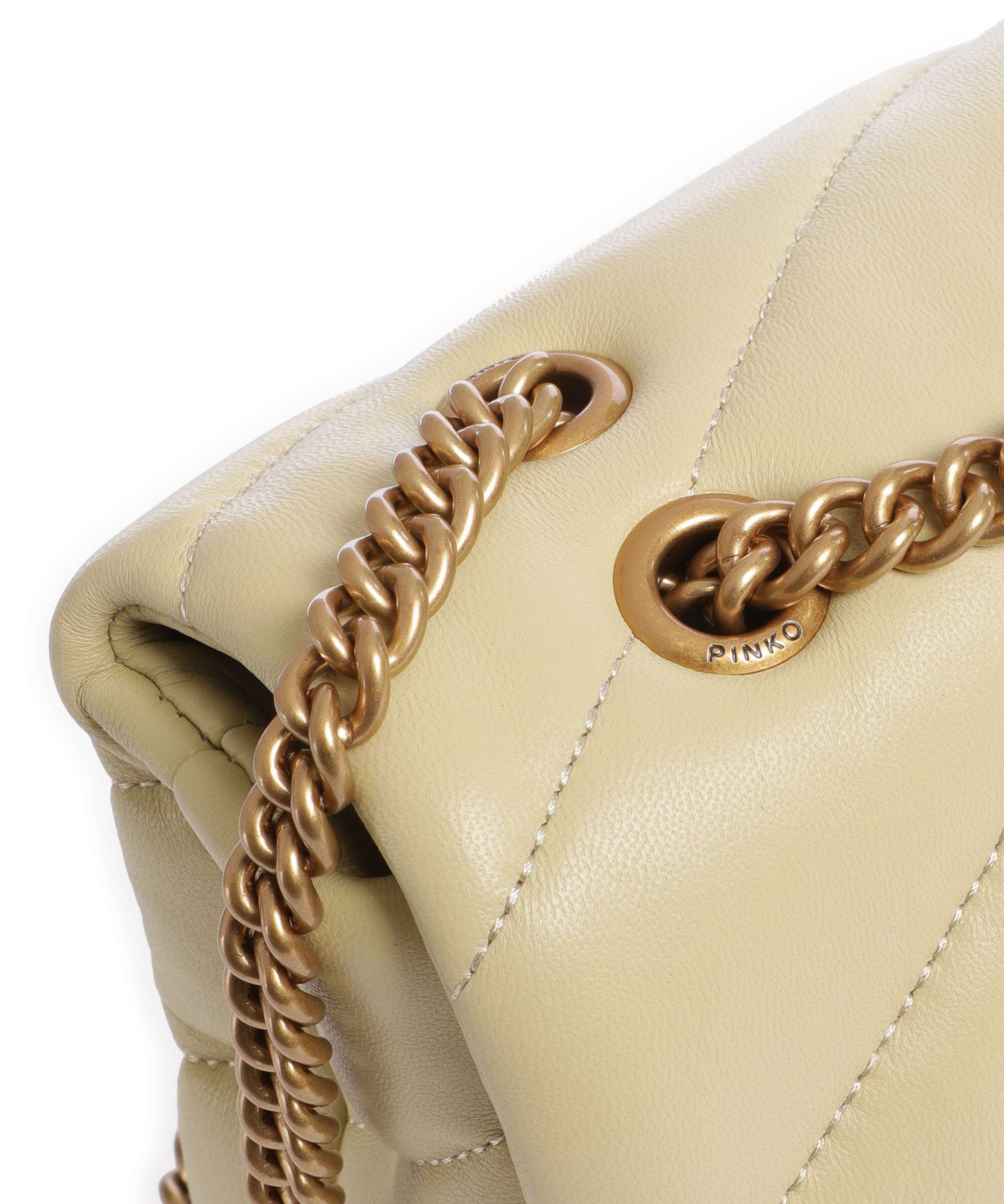 Pinko Love Puff Mini Sac porté épaule giallo vaniglia/antique gold - Image 5