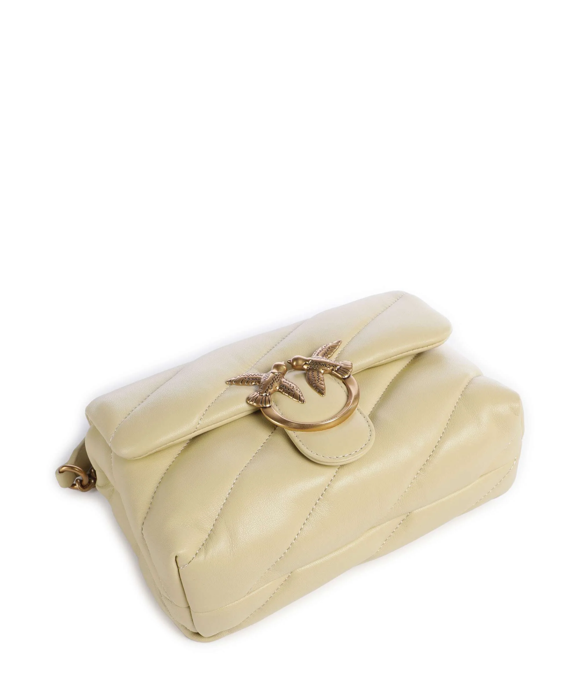 Pinko Love Puff Mini Sac porté épaule giallo vaniglia/antique gold - Image 6