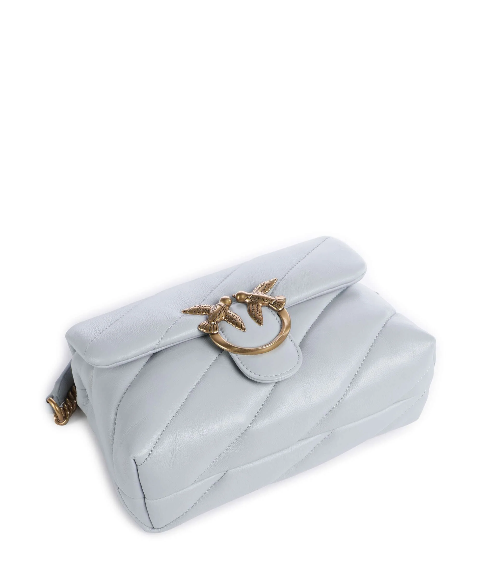 Pinko Love Puff Mini Sac porté épaule azzurro celeste/antique gold - Image 6
