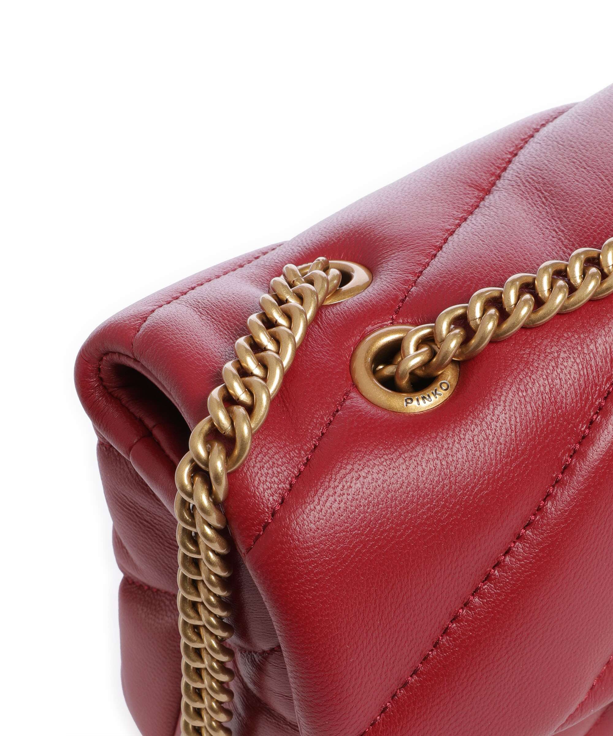 Pinko Love Puff Mini Sac porté épaule rosso scuro/antique gold - Image 5