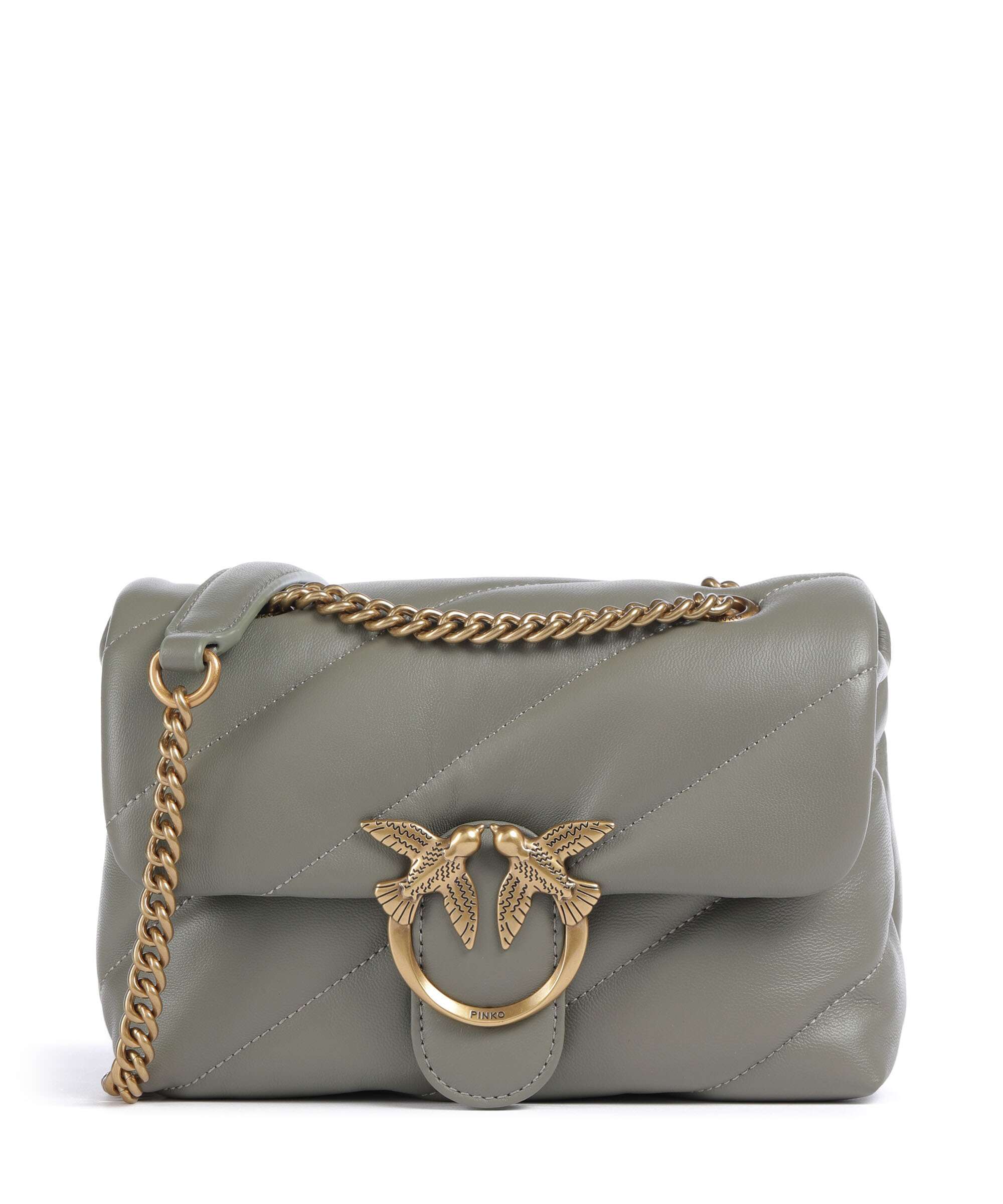 Pinko Love Puff Mini Sac porté épaule verde vertiver/antique gold