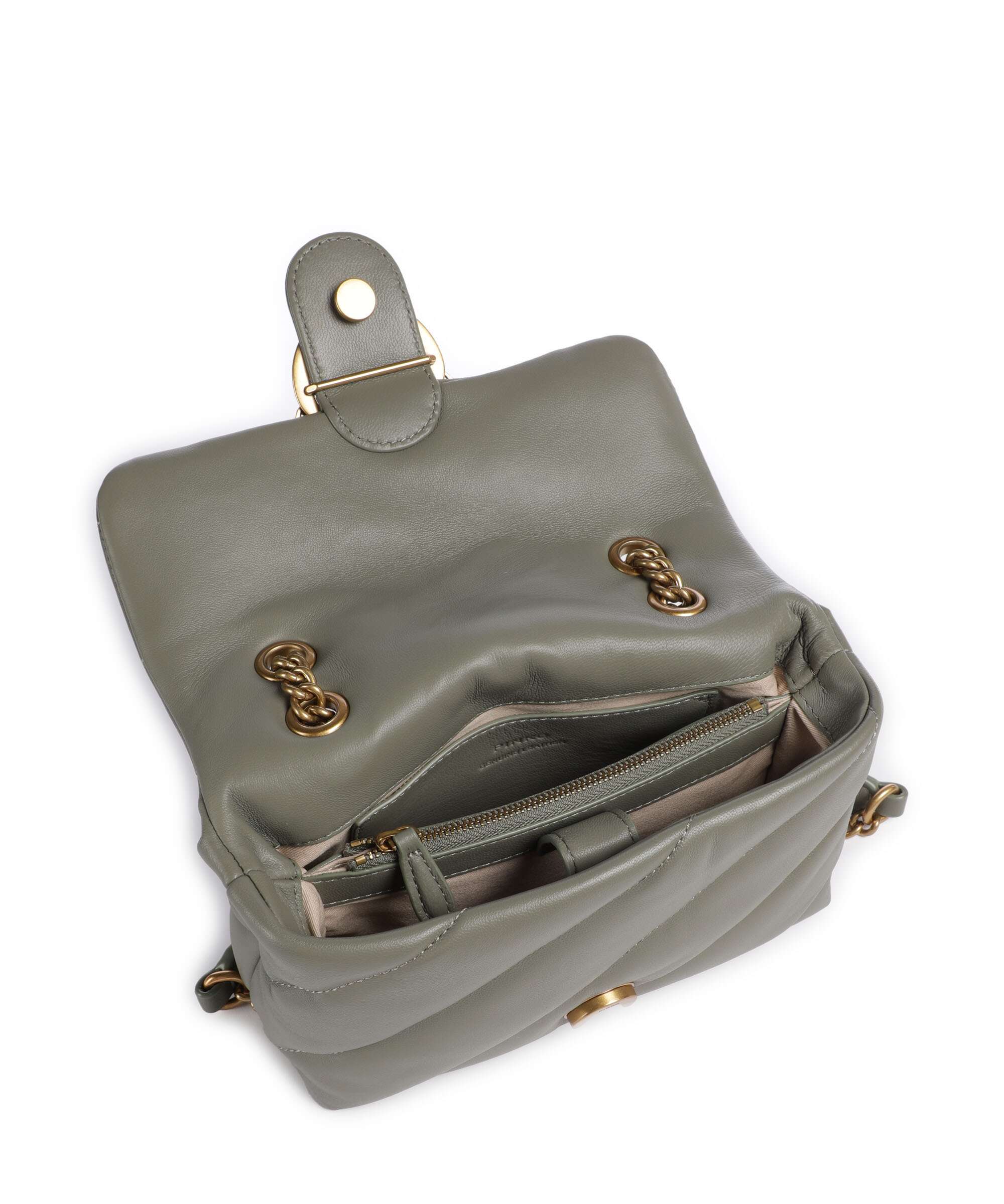 Pinko Love Puff Mini Sac porté épaule verde vertiver/antique gold - Image 7