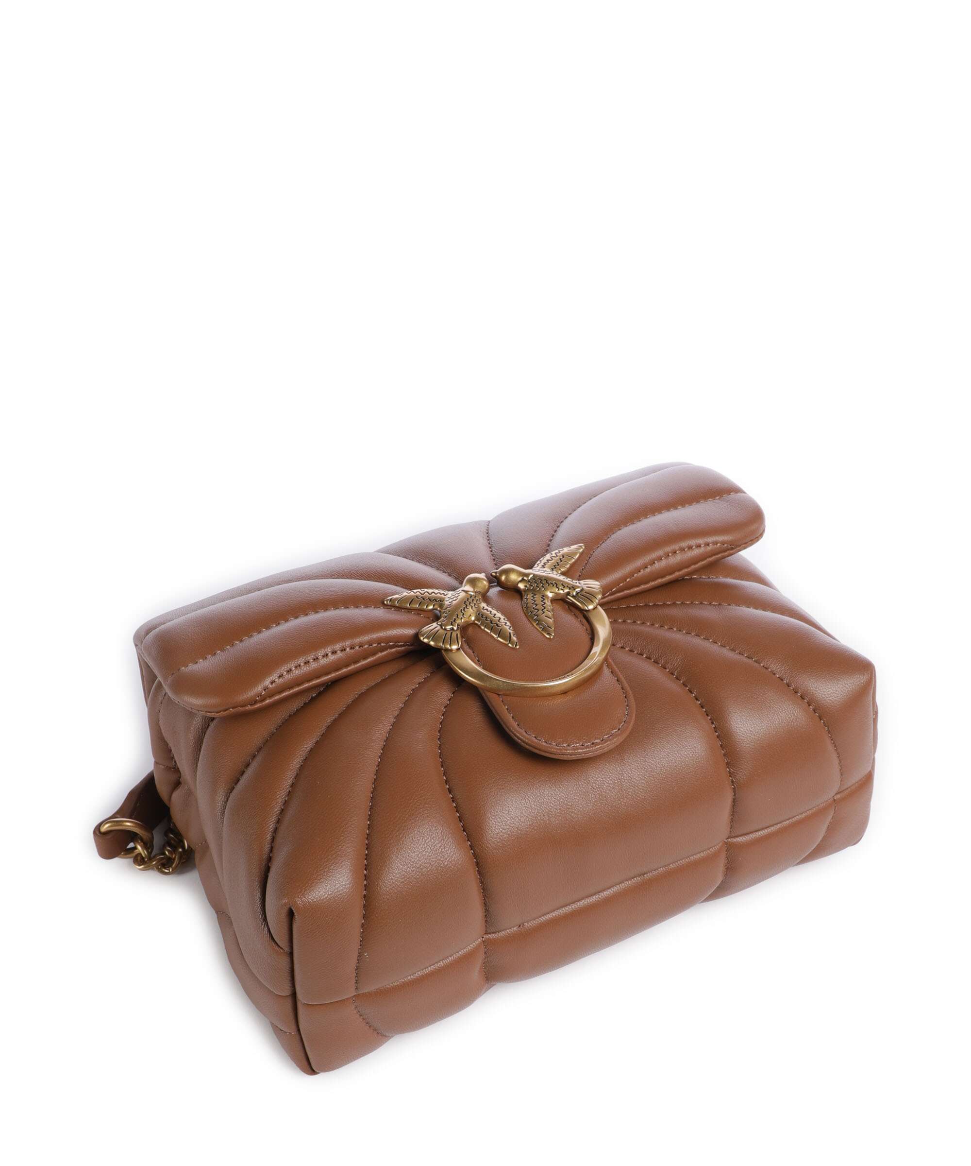 Pinko Love Puff Mini Sac porté épaule marrone/leone/antique gold - Image 6