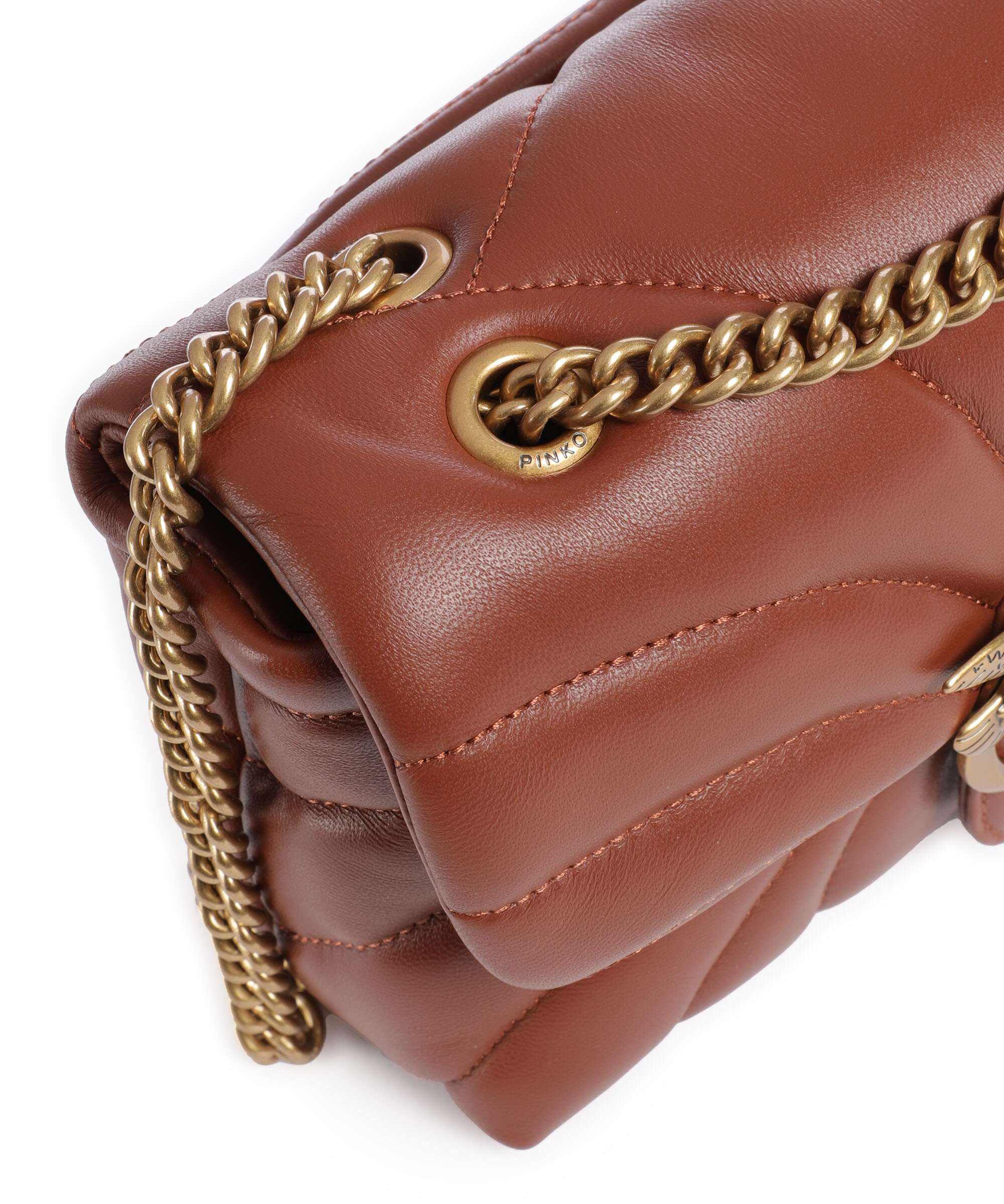 Pinko Love Puff Mini Sac porté épaule arabo/antique gold - Image 5