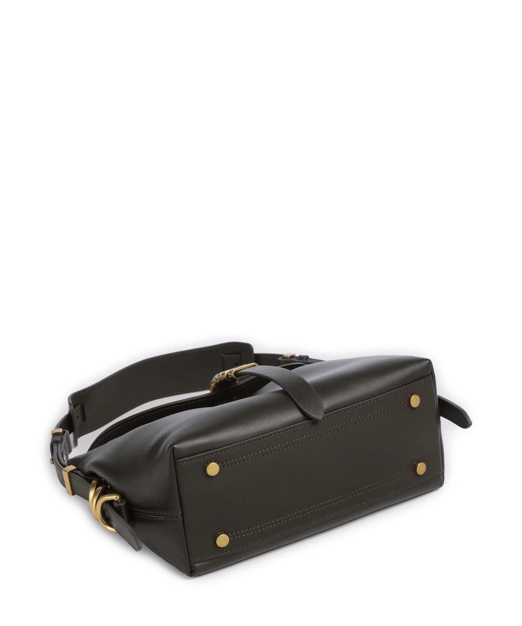 Pinko Saddle Horizontal Mini Sac porté épaule verde fango/antique gold - Image 4