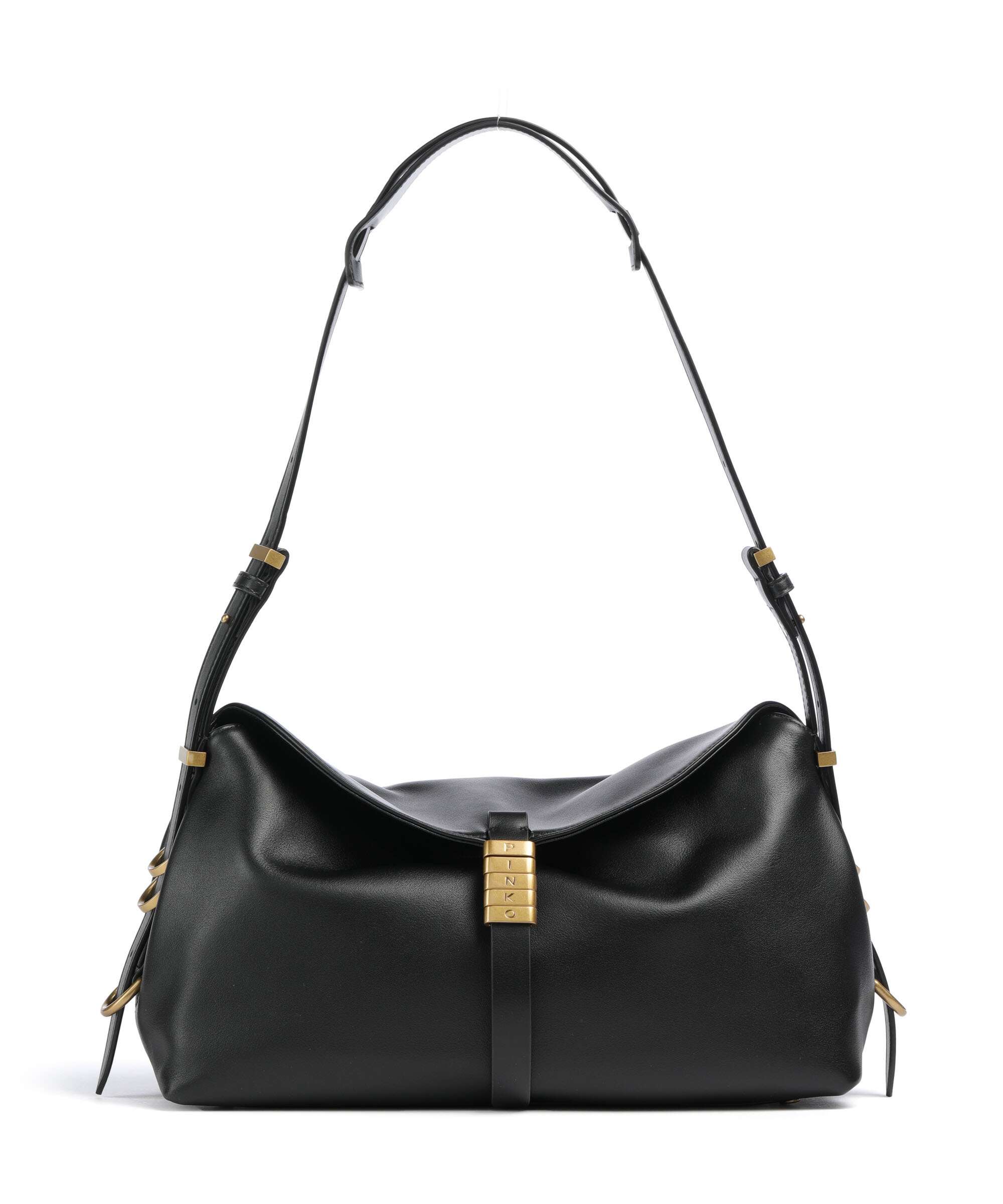 Pinko Saddle Sac porté épaule nero/antique gold