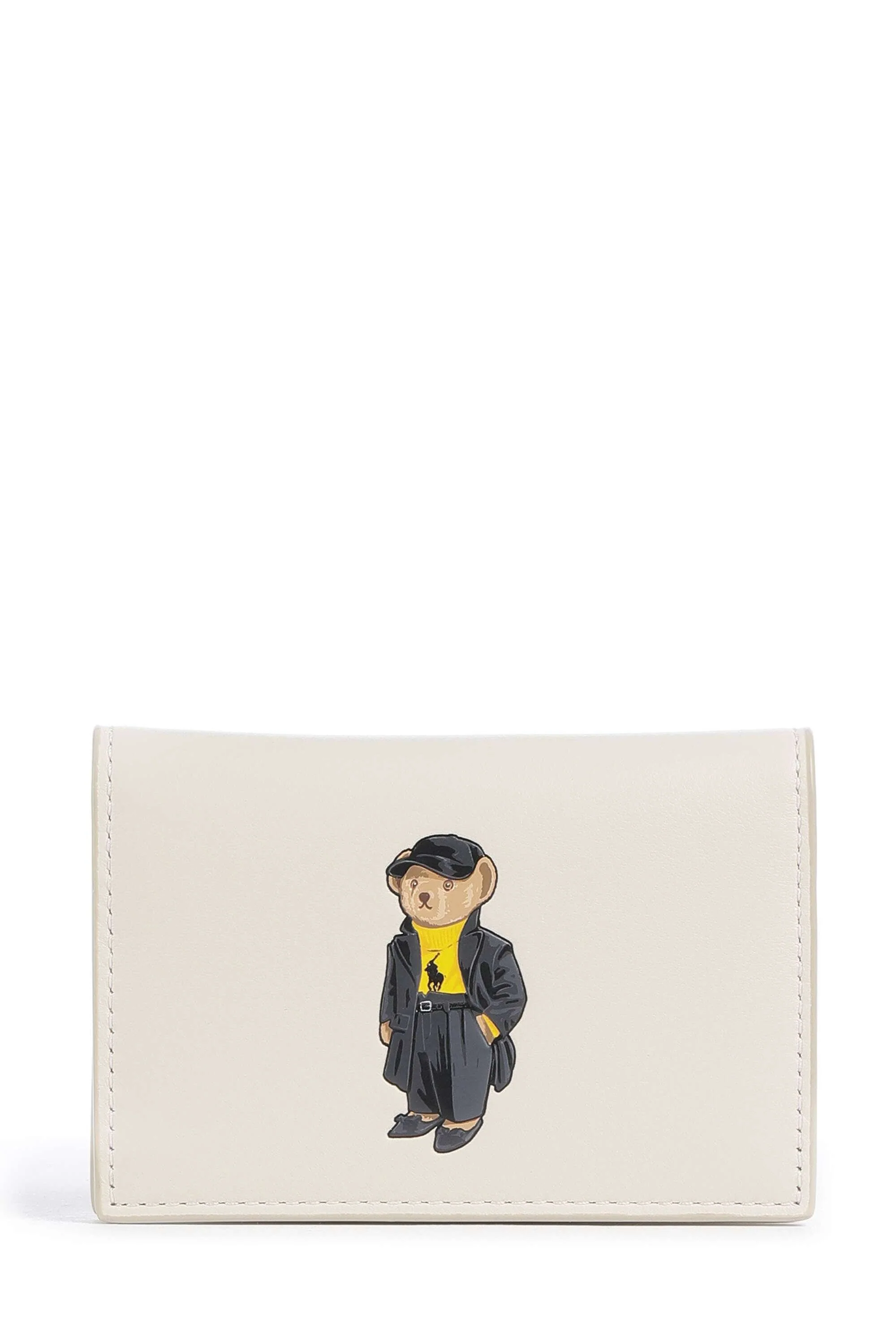 Polo Ralph Lauren Bear Holiday Étui à cartes crédit ivory