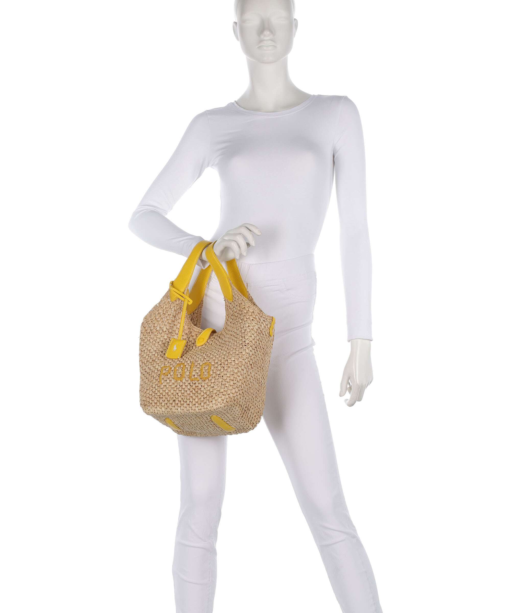 Polo Ralph Lauren Play Medium Sac à main natural/canary yellow - Image 3