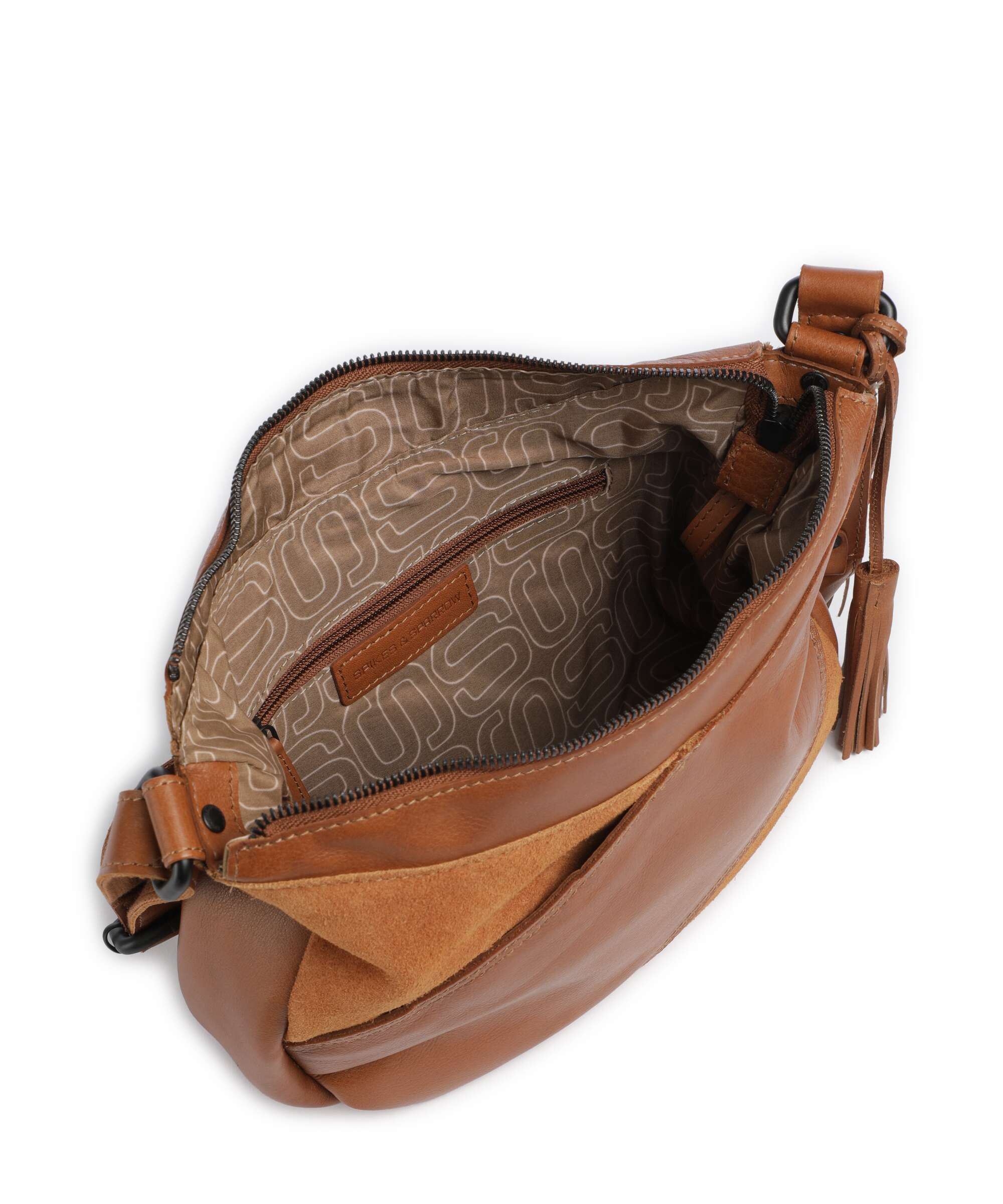Spikes & Sparrow Suede Mix Lorain Sac bandoulière brandy - Image 5