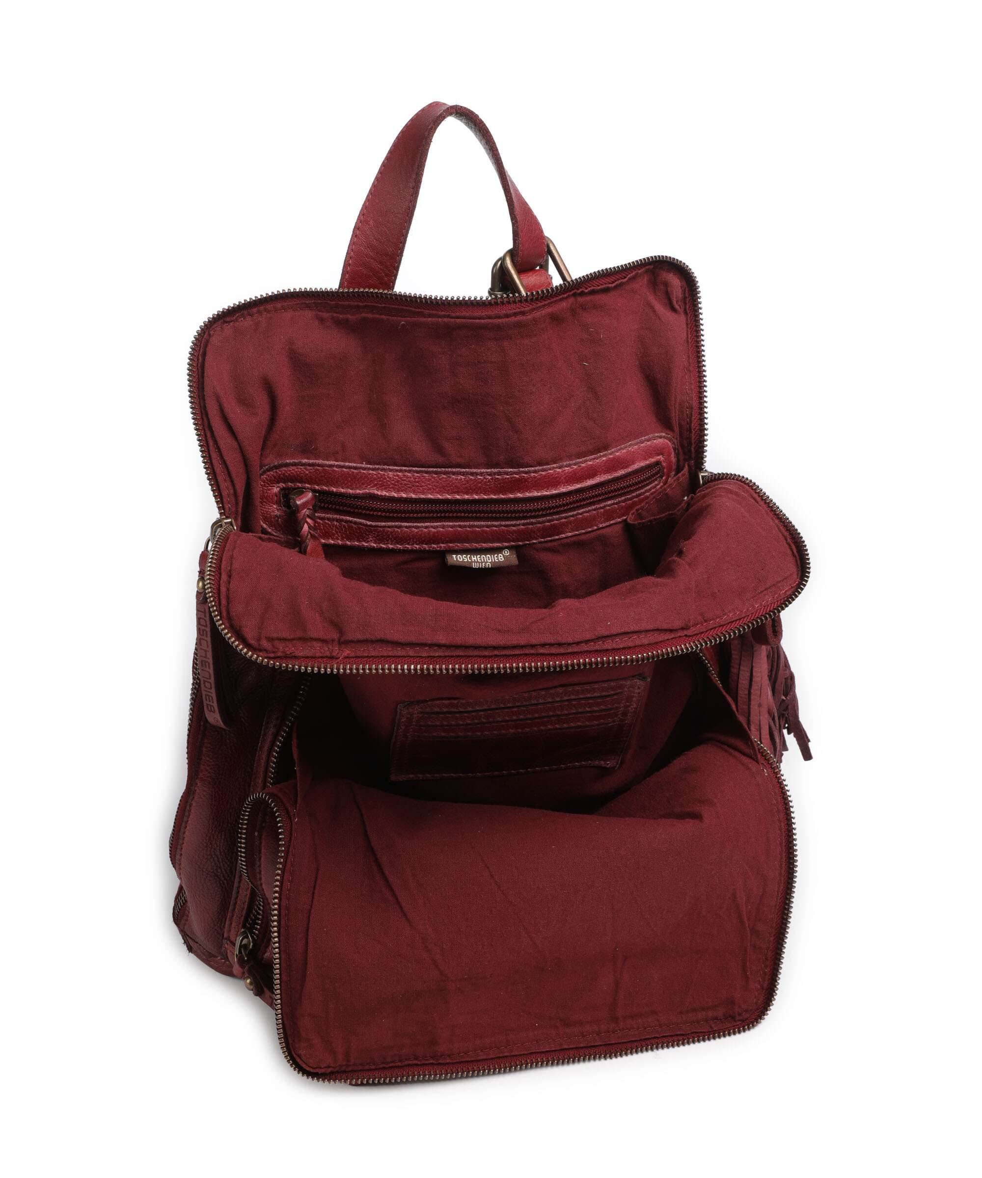 Taschendieb Wien Glücksbrücke 1 Sac à main porté dos red burgundy - Image 6