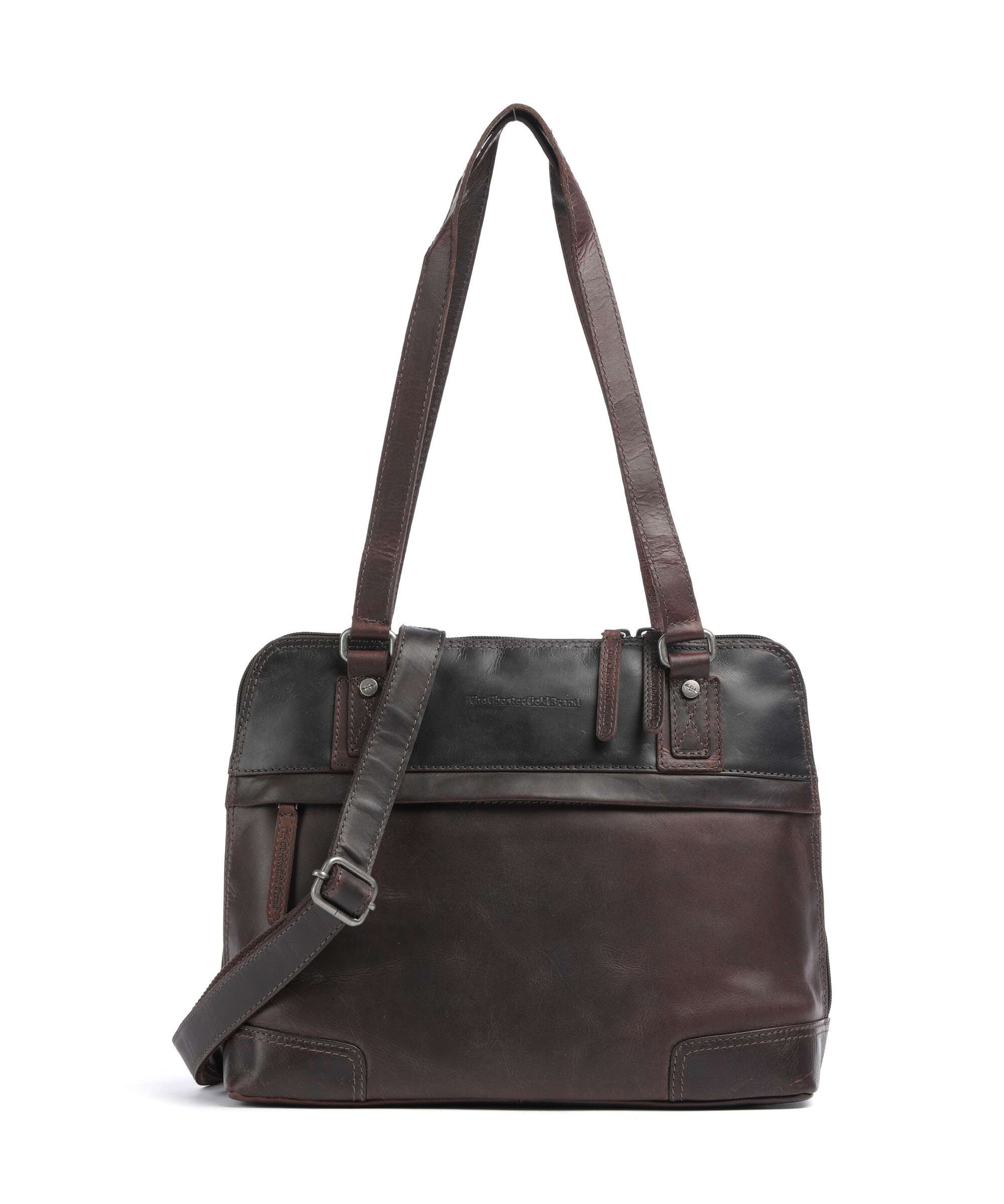 The Chesterfield Brand Cow Wax Pull Up Belgrado Sac porté épaule brown