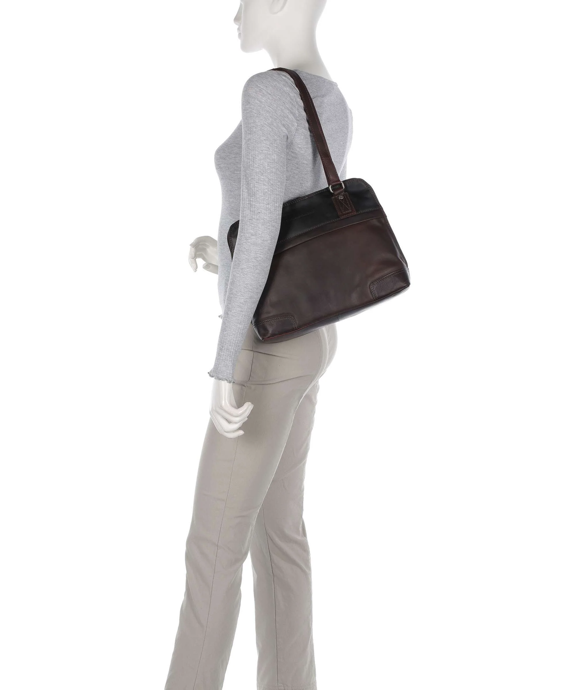 The Chesterfield Brand Cow Wax Pull Up Belgrado Sac porté épaule brown - Image 3