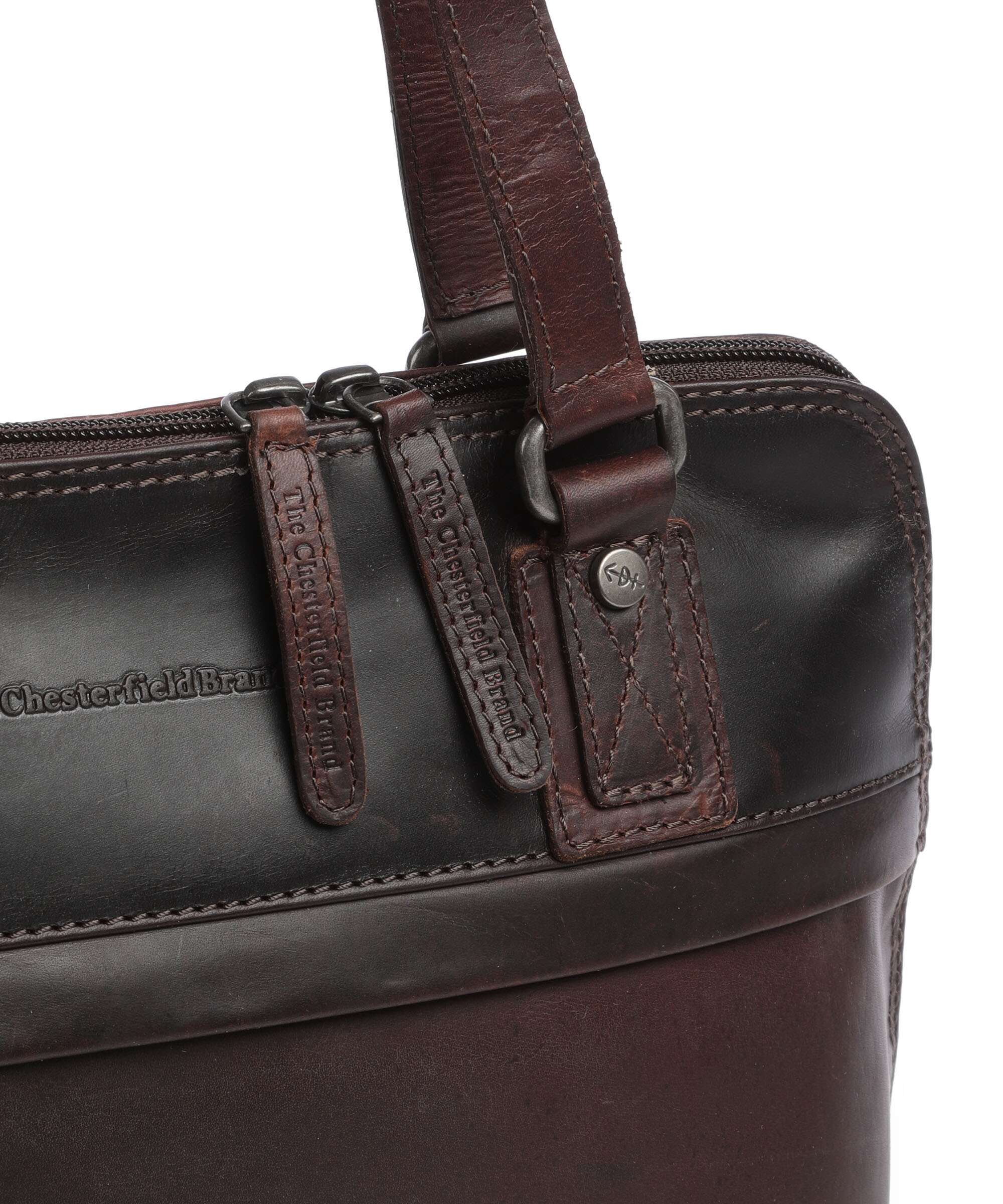 The Chesterfield Brand Cow Wax Pull Up Belgrado Sac porté épaule brown - Image 4