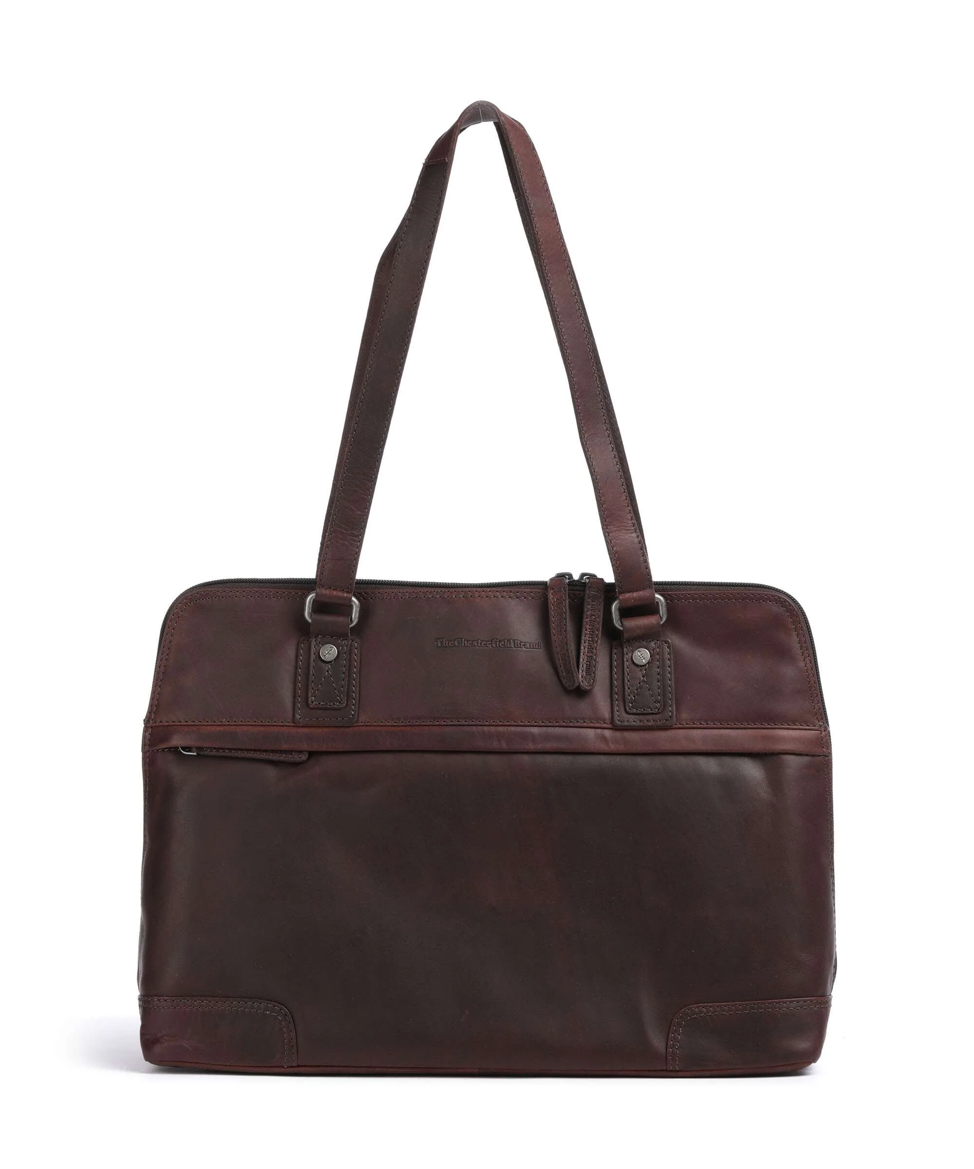 The Chesterfield Brand Cow Wax Pull Up Branson Sac porté épaule brown