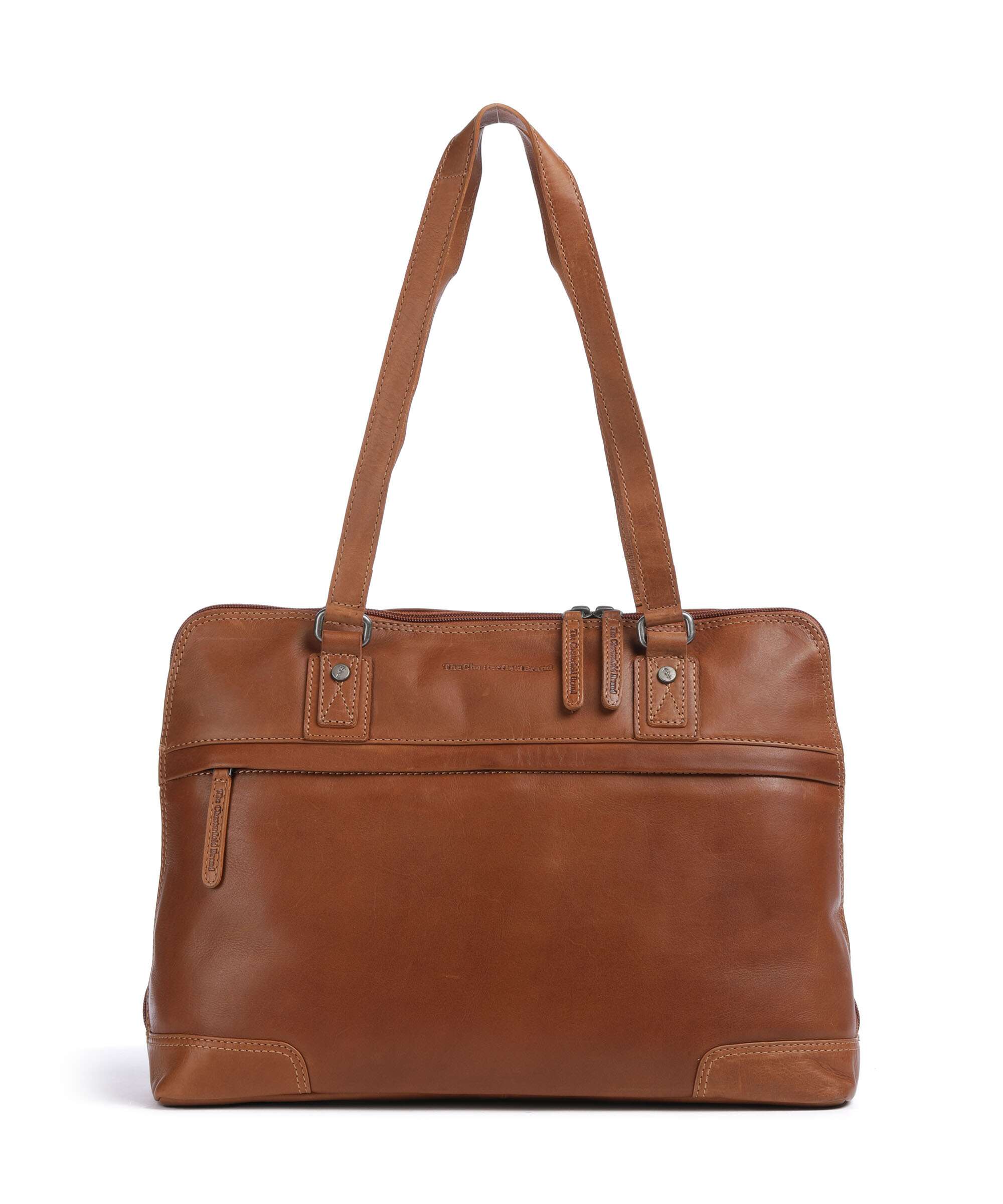 The Chesterfield Brand Cow Wax Pull Up Branson Sac porté épaule cognac