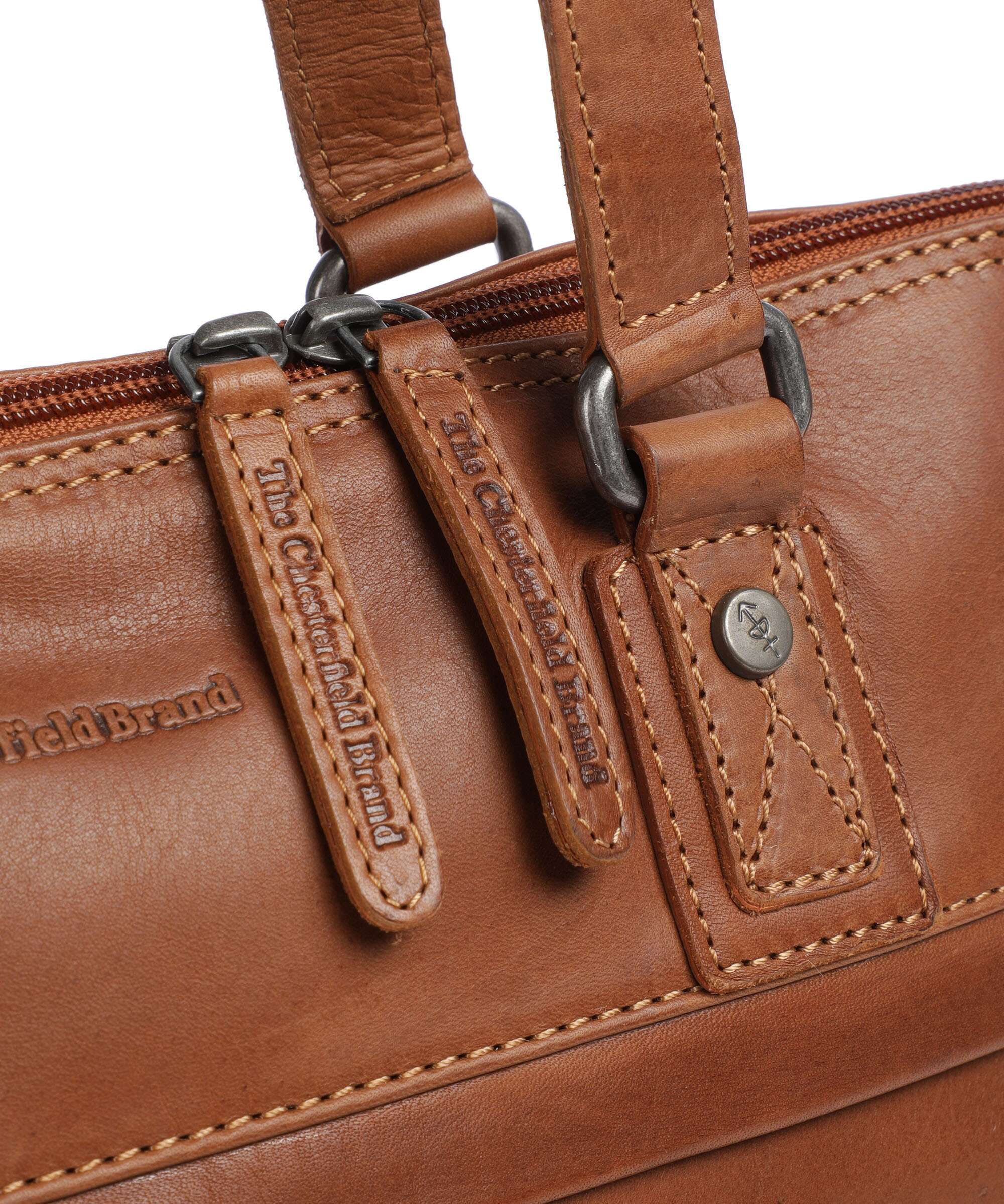 The Chesterfield Brand Cow Wax Pull Up Branson Sac porté épaule cognac - Image 4
