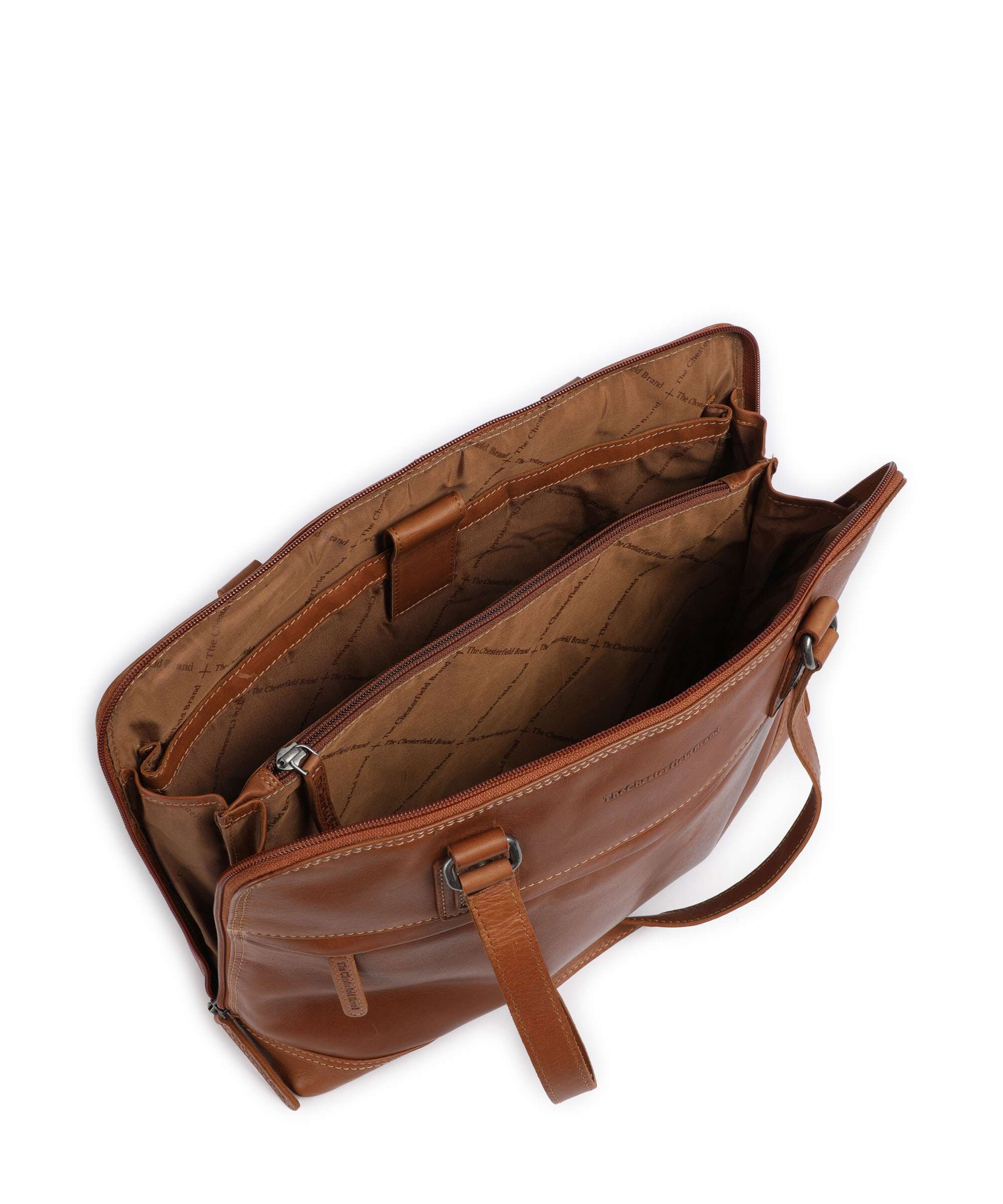 The Chesterfield Brand Cow Wax Pull Up Branson Sac porté épaule cognac - Image 6