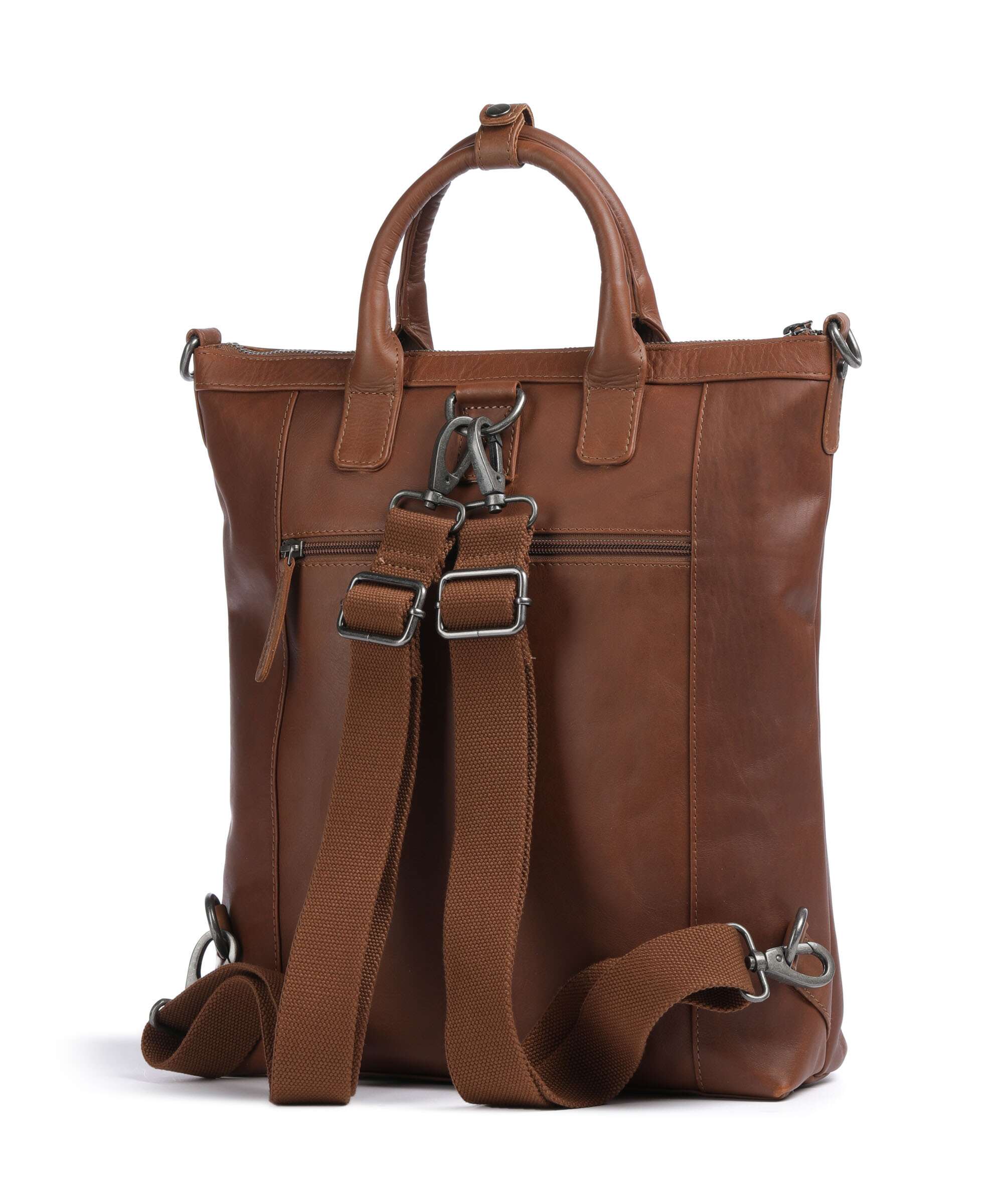 The Chesterfield Brand Cow Wax Pull Up Luisa Sac à main porté dos cognac - Image 2