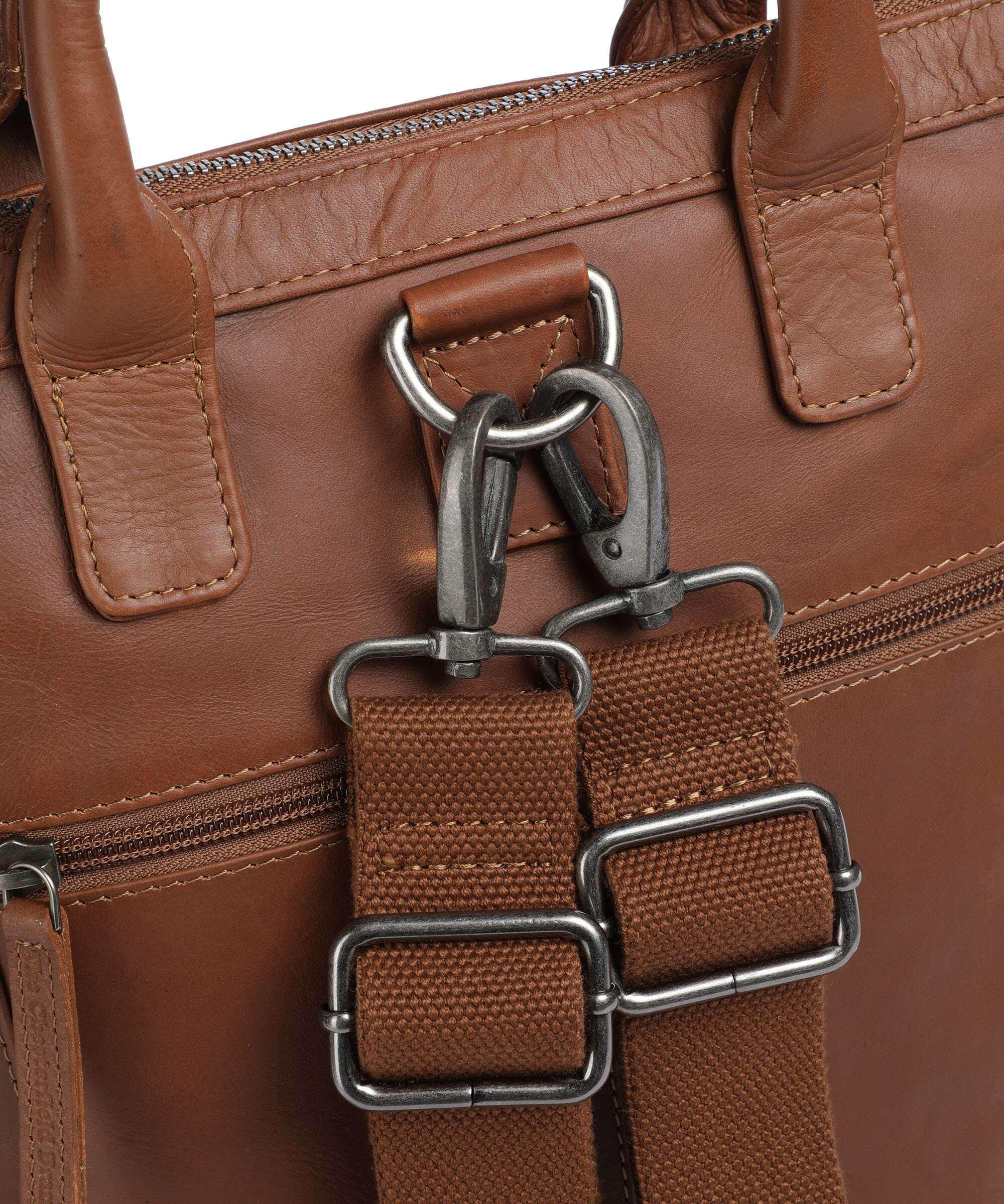 The Chesterfield Brand Cow Wax Pull Up Luisa Sac à main porté dos cognac - Image 5